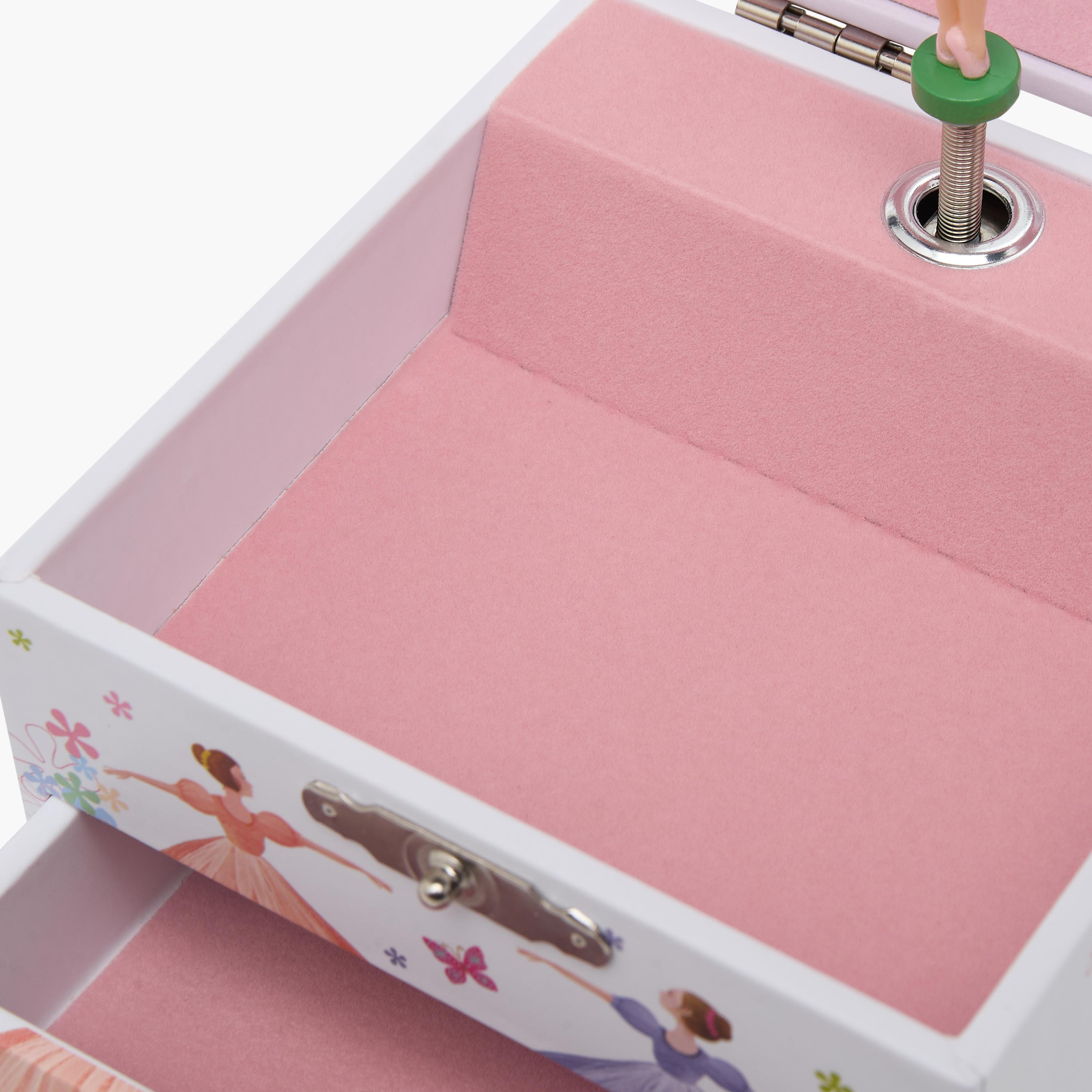 Findz 2 Compartment Jewellery Organizer Ballerina Print -10.5x10.5x8.5 cm-women-watchesandjewellery-jewellery-storage-image-7
