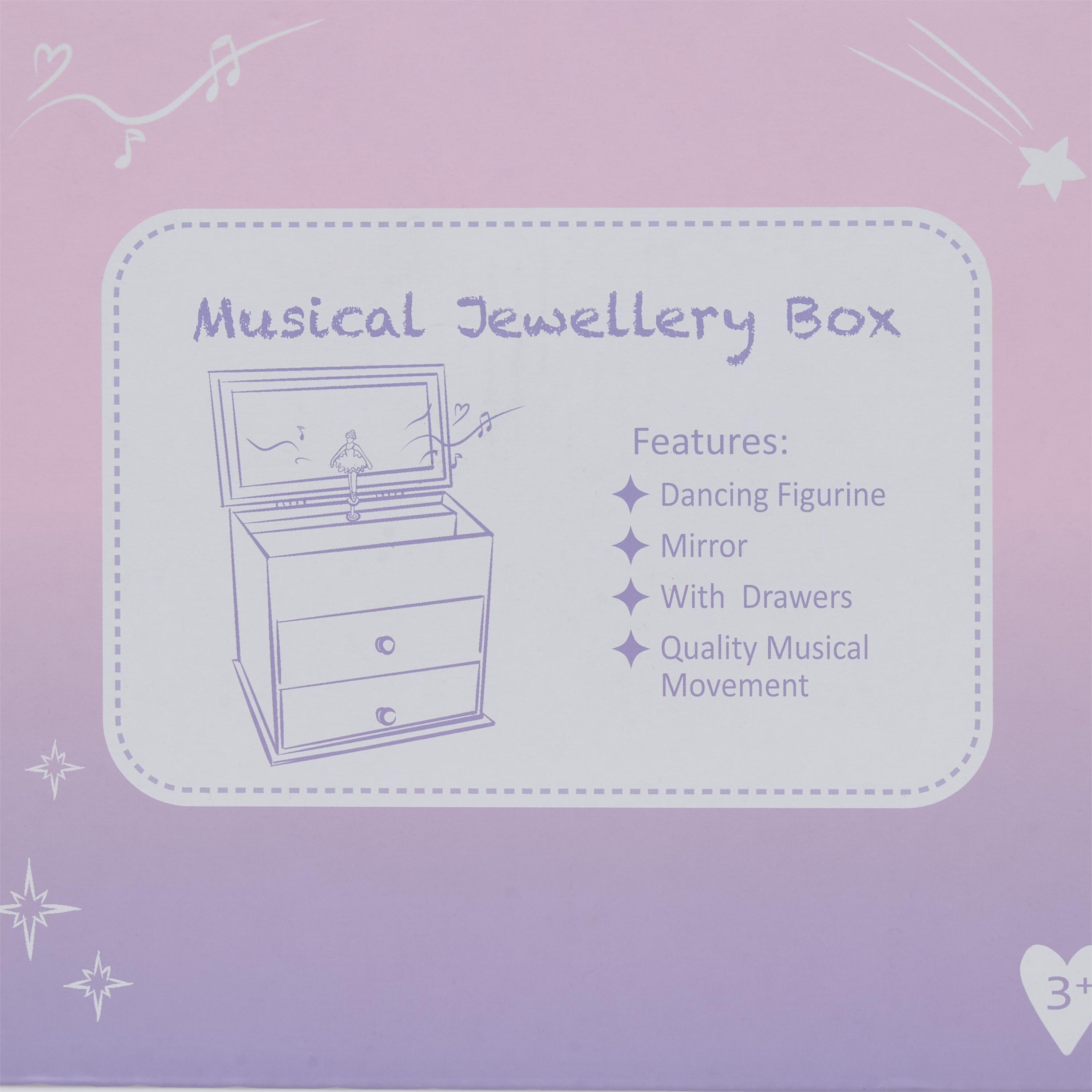 Findz 3 Compartment Jewellery Organizer Ballerina Print with Drawers - 16.6x12.3x16.8 cm-women-watchesandjewellery-jewellery-storage-image-11
