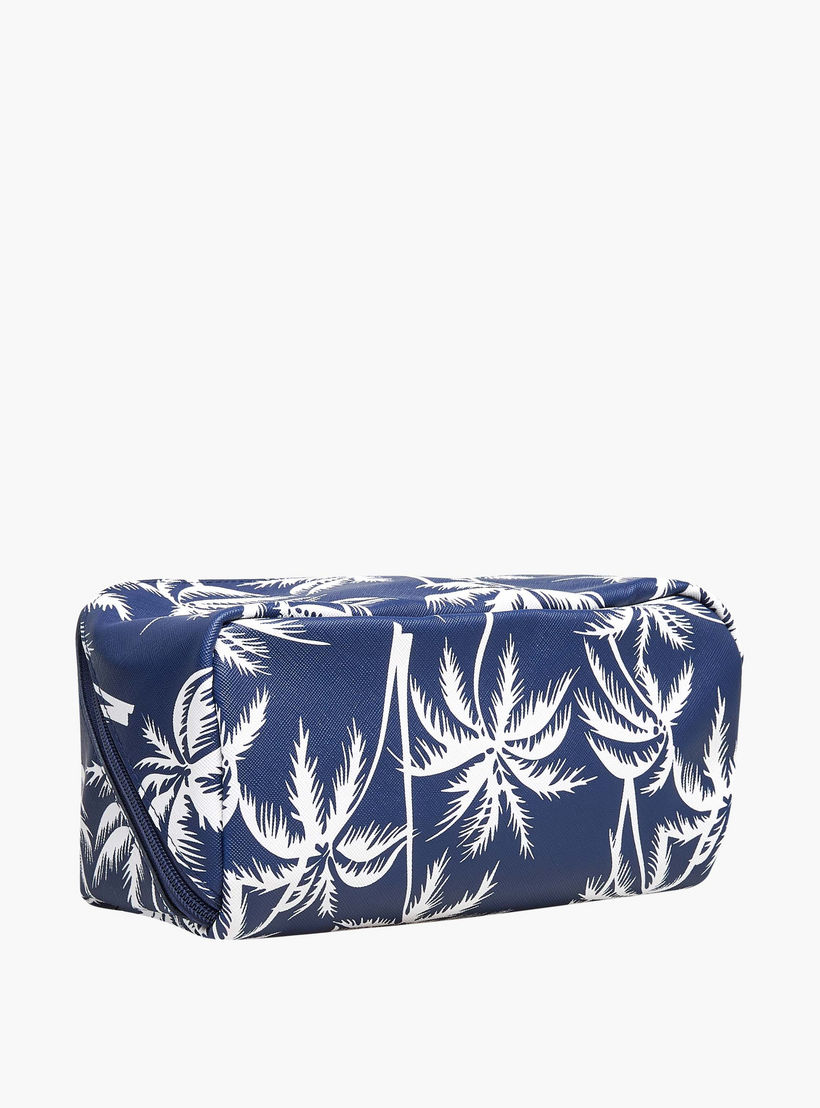 Findz Tropical Print 2 Compartment Jewellery Organizer with Zip Closure - 24x12x12 cm-women-watchesandjewellery-jewellery-storage-image-5