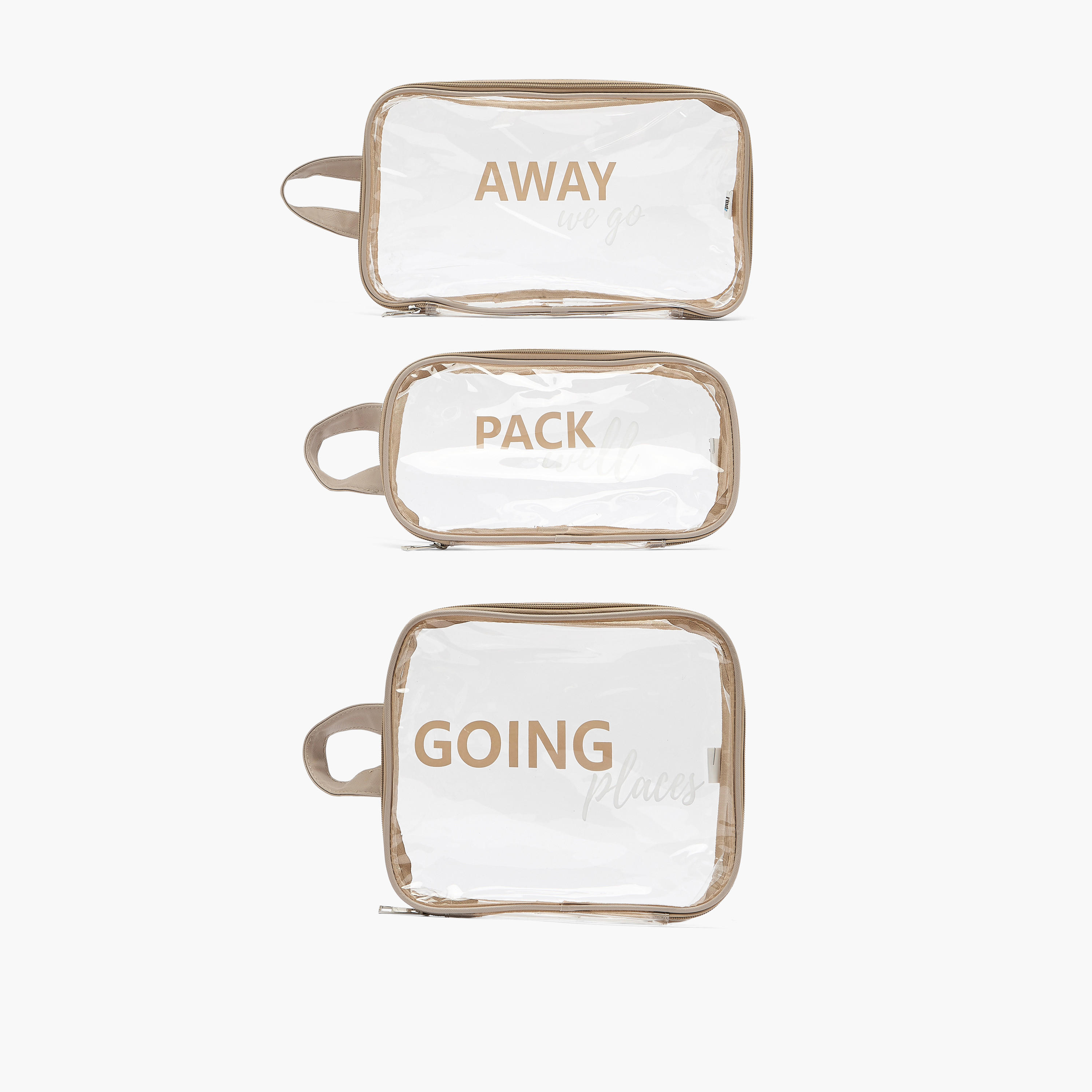 Slogan Print 3-Piece Packing Cube Set-travel-accessories-image-1