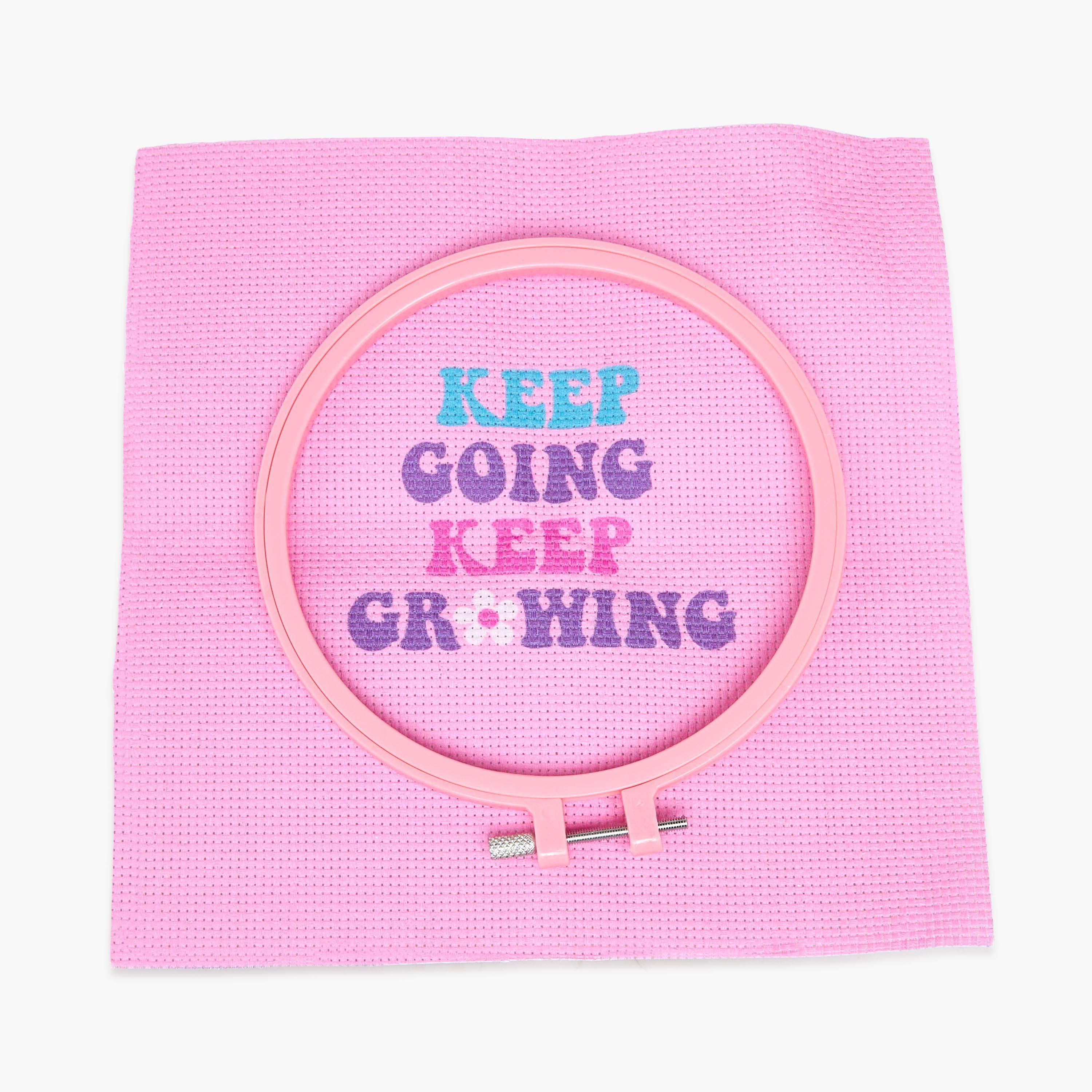 Findz Slogan Cross Stitch Kit with Hoop-school-artsandcrafts-image-2