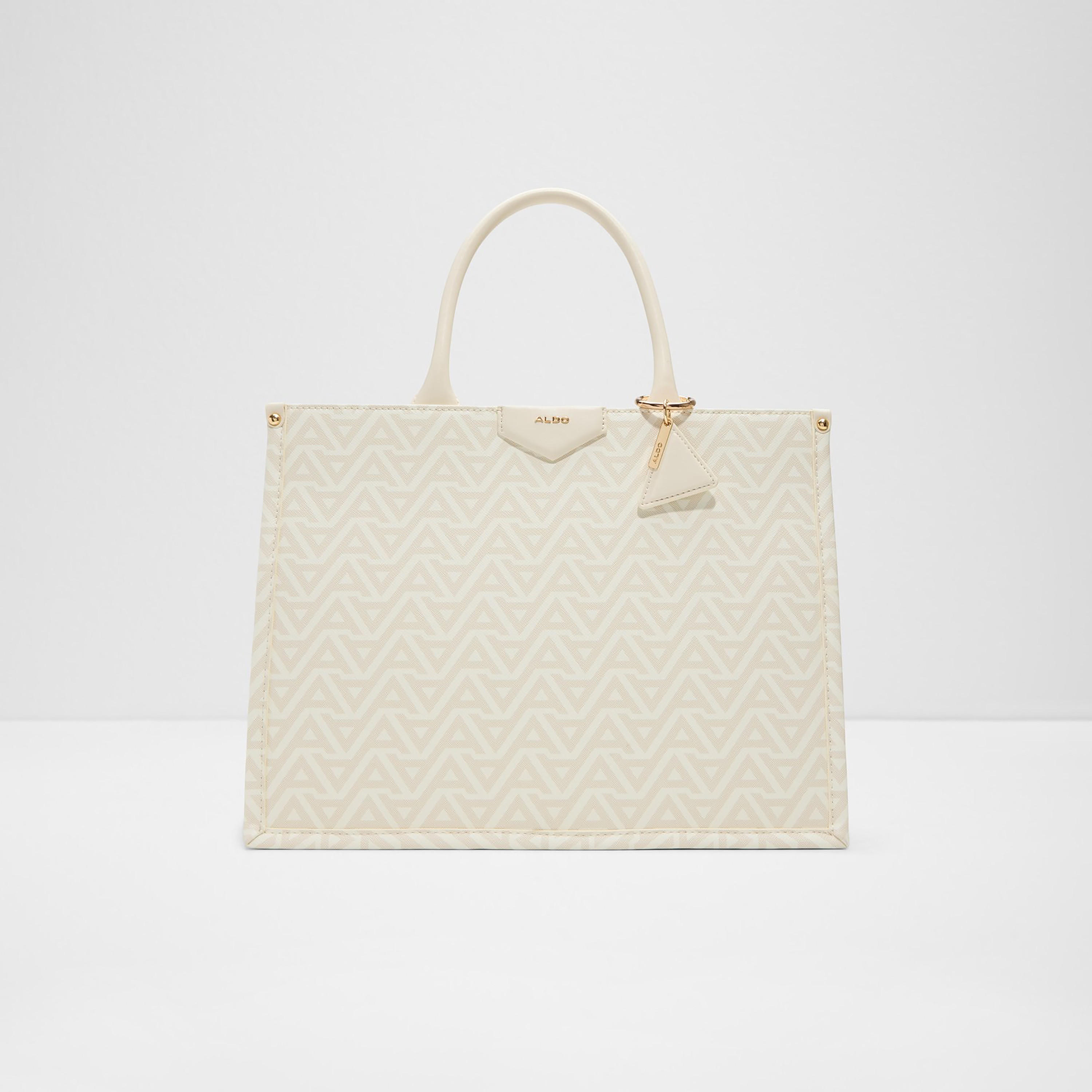Aldo Phlavia Monogram Double Handle Tote Bag with Zip Closure & Adjustable Strap-women-bagsandwallets-handbags-image-1