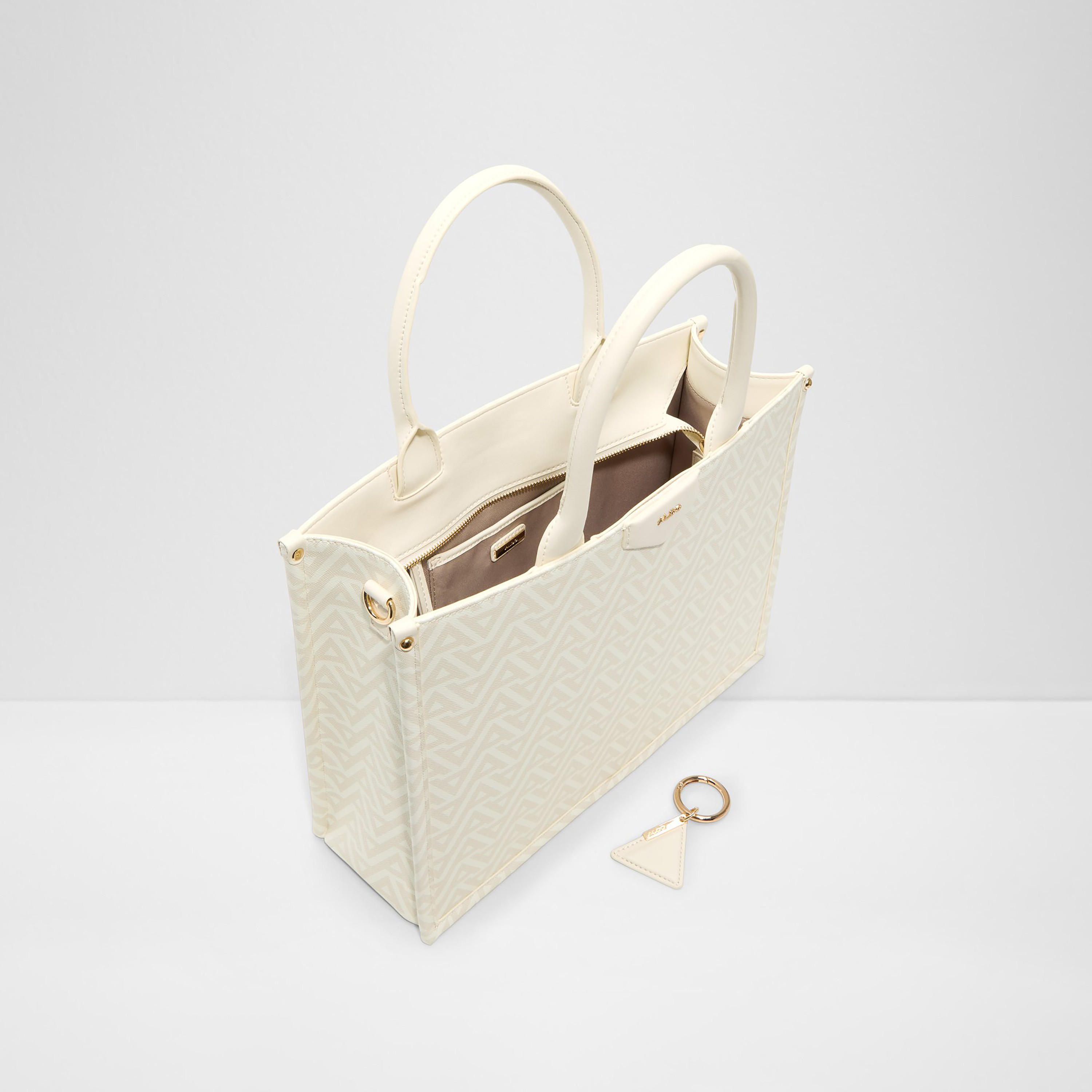 Aldo Phlavia Monogram Double Handle Tote Bag with Zip Closure & Adjustable Strap-women-bagsandwallets-handbags-image-3