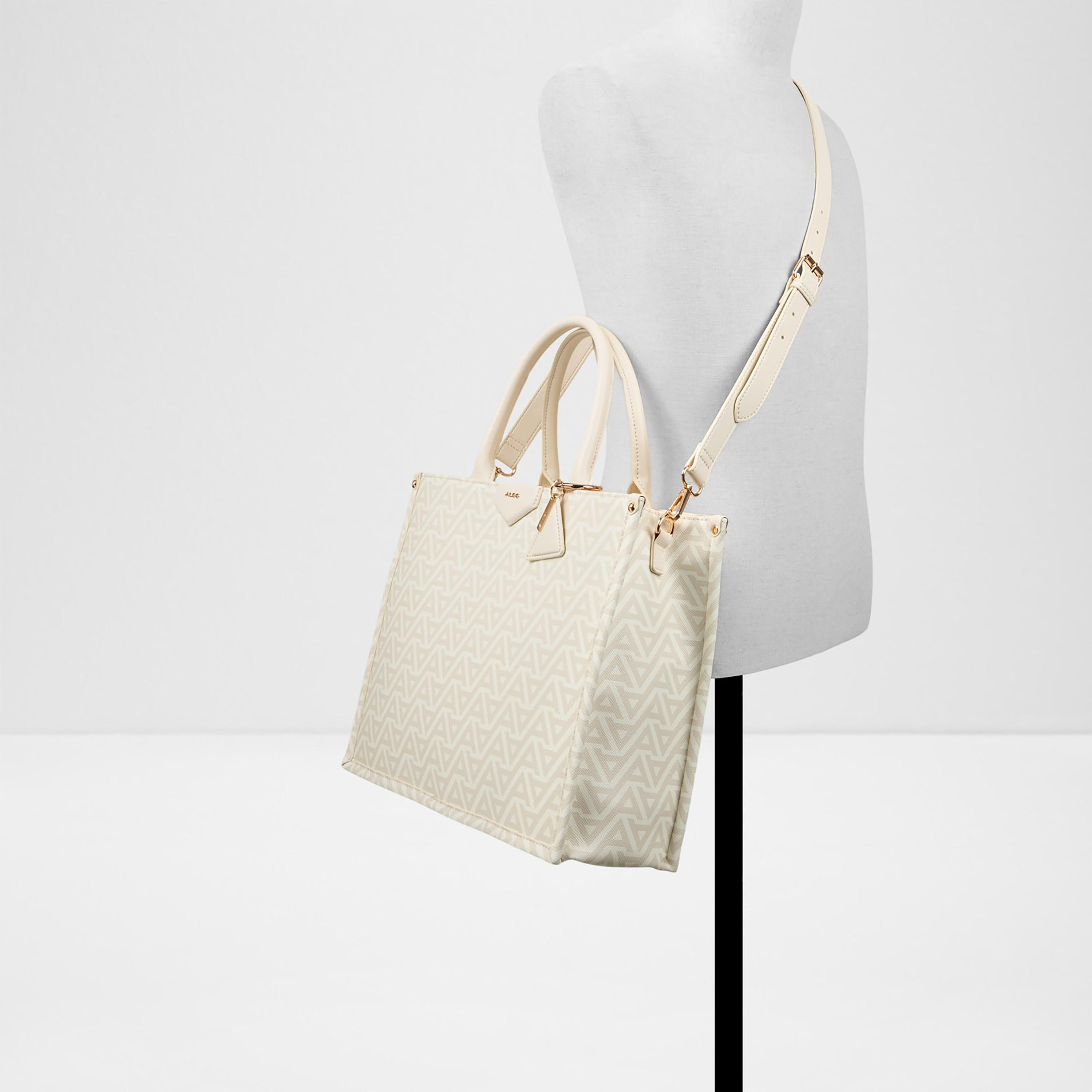 Aldo Phlavia Monogram Double Handle Tote Bag with Zip Closure & Adjustable Strap-women-bagsandwallets-handbags-image-4