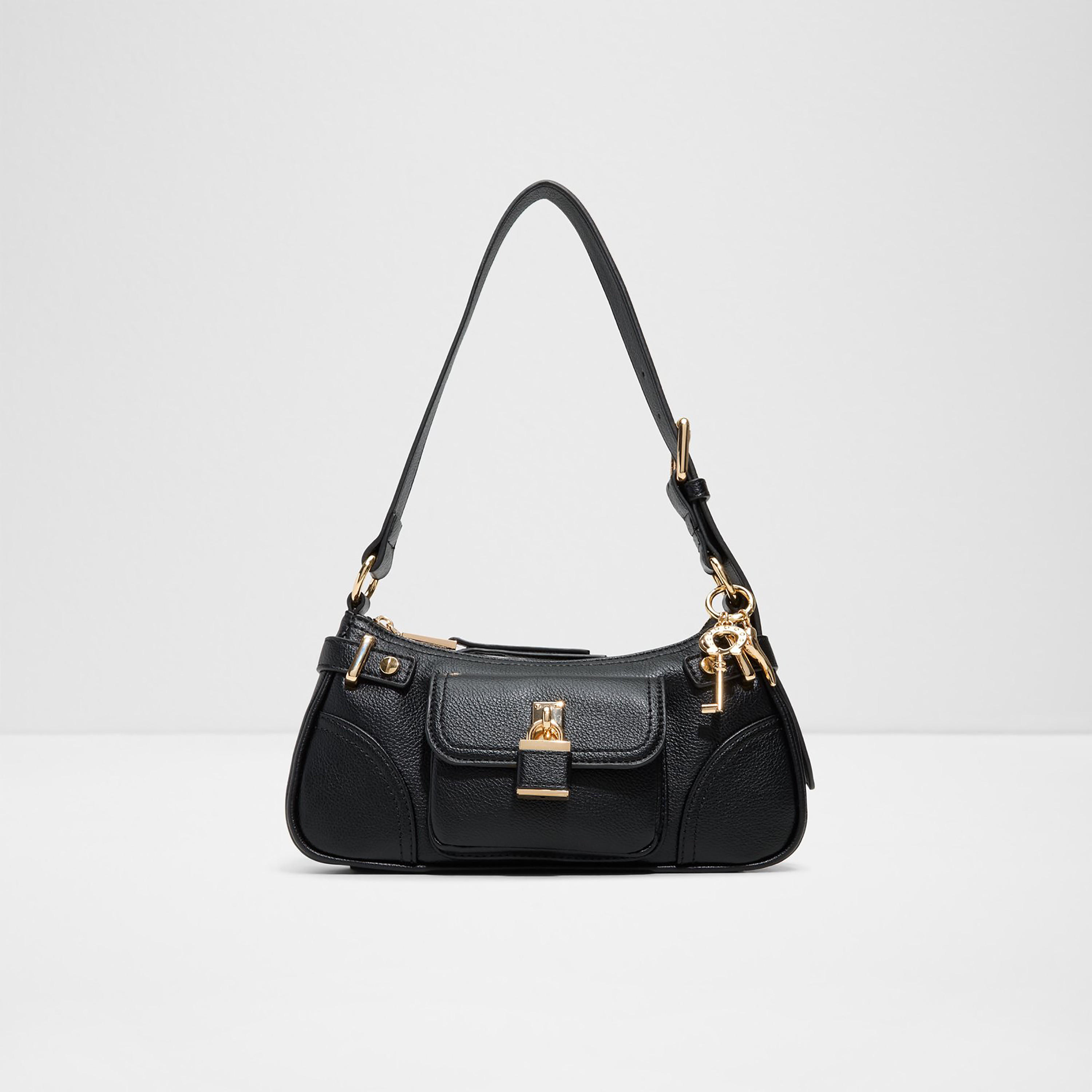 Aldo Beramandra Textured Single Handle Shoulder Bag with Zip Closure & Strap-women-bagsandwallets-handbags-image-1