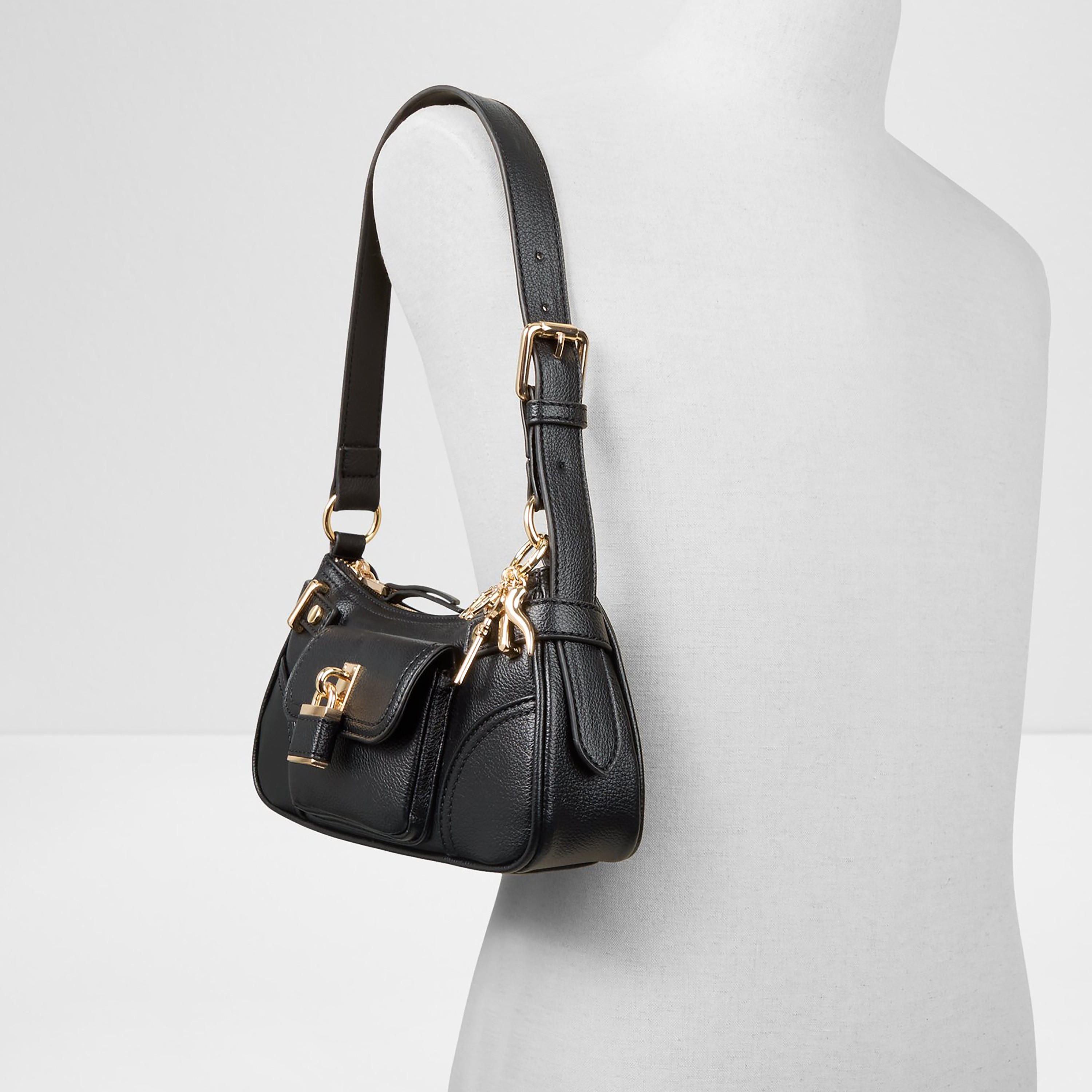 Aldo Beramandra Textured Single Handle Shoulder Bag with Zip Closure & Strap-women-bagsandwallets-handbags-image-4