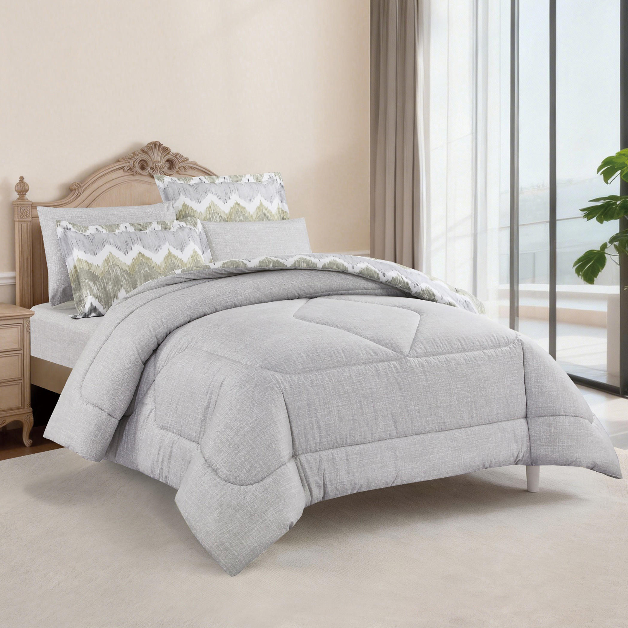 طقم لحاف بطبعات زهور-household-bedding-comfortersandbedspreads-comforters-image-20