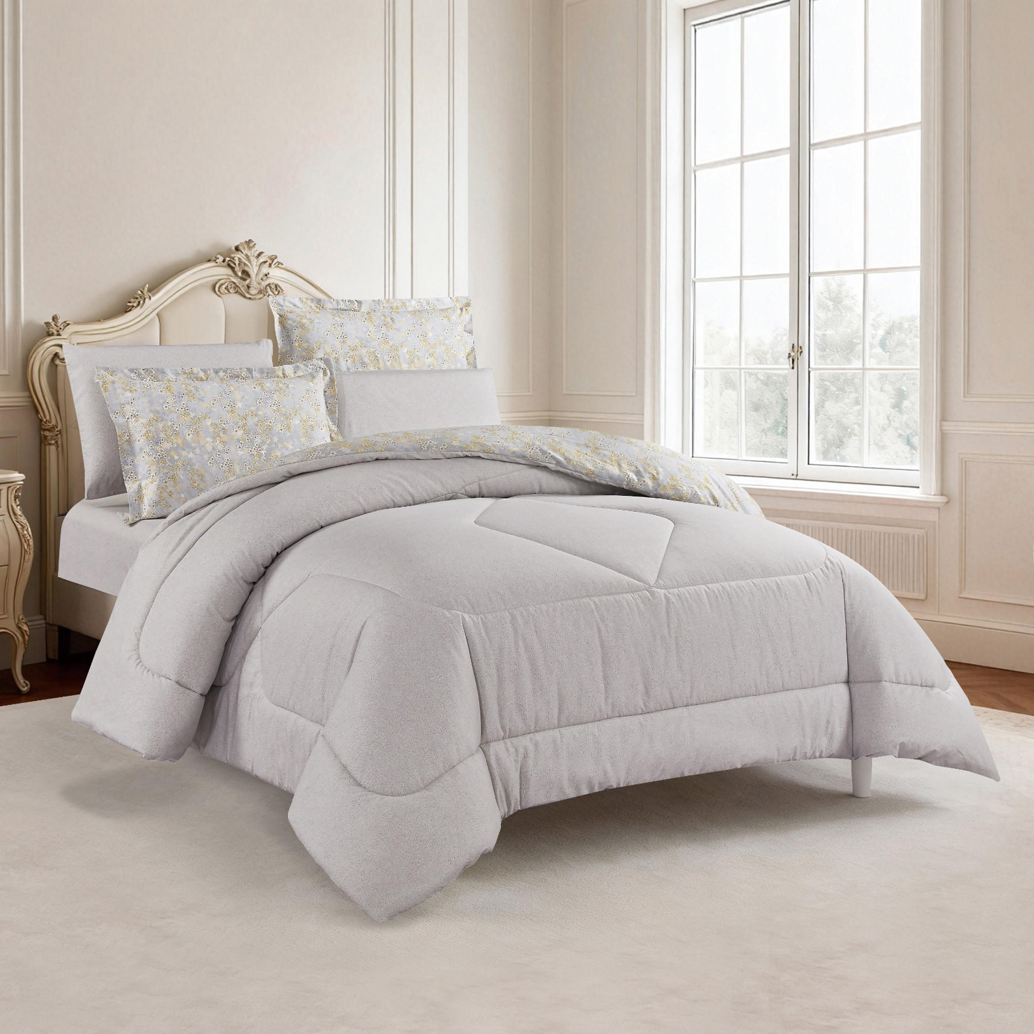 طقم لحاف بطبعات زهور-household-bedding-comfortersandbedspreads-comforters-image-25