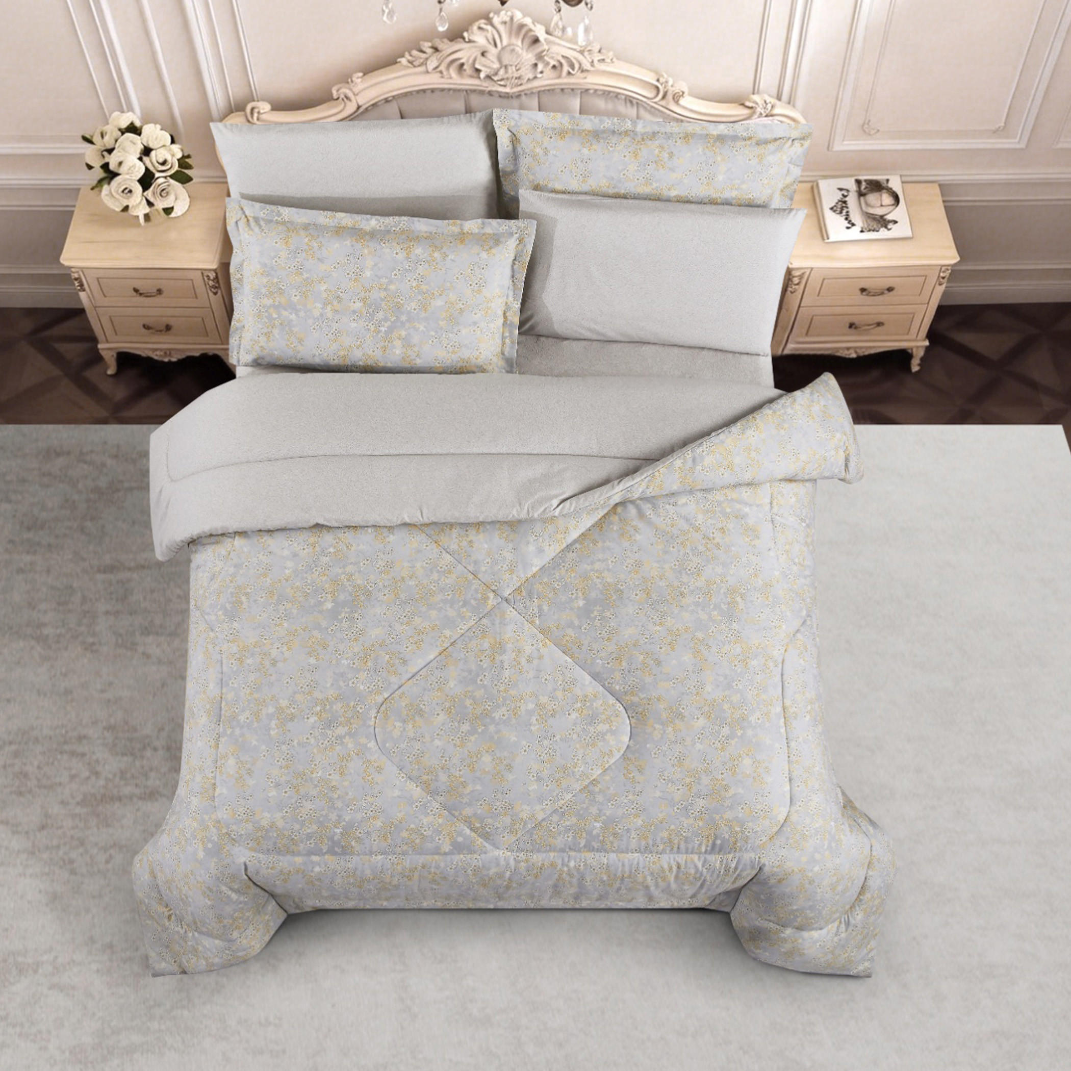 طقم لحاف بطبعات زهور-household-bedding-comfortersandbedspreads-comforters-image-26
