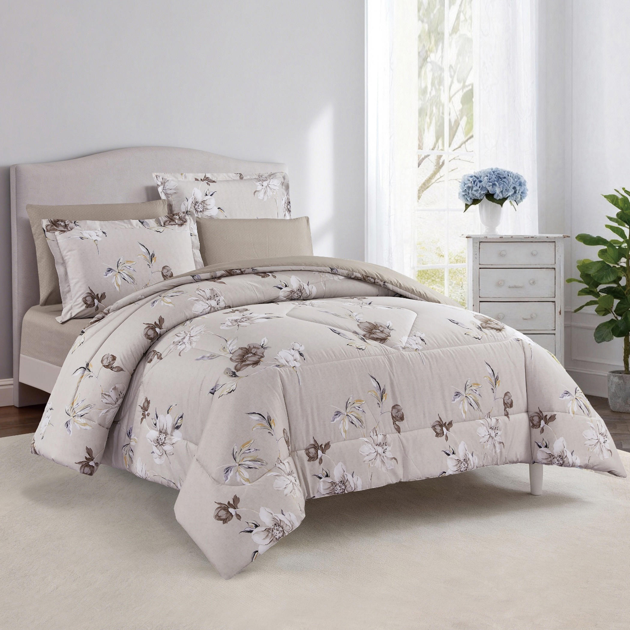 طقم لحاف بطبعات زهور-household-bedding-comfortersandbedspreads-comforters-image-29