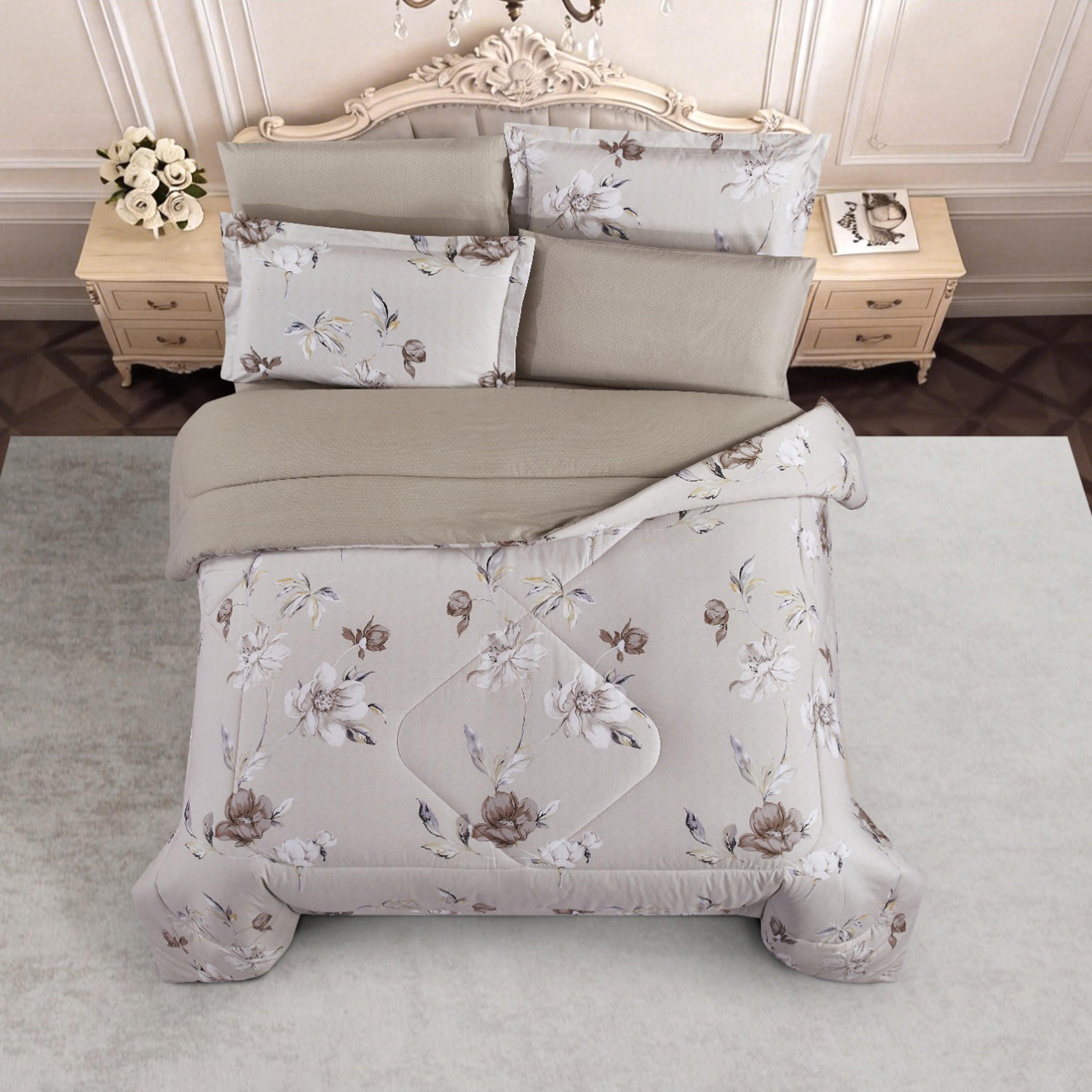 طقم لحاف بطبعات زهور-household-bedding-comfortersandbedspreads-comforters-image-32