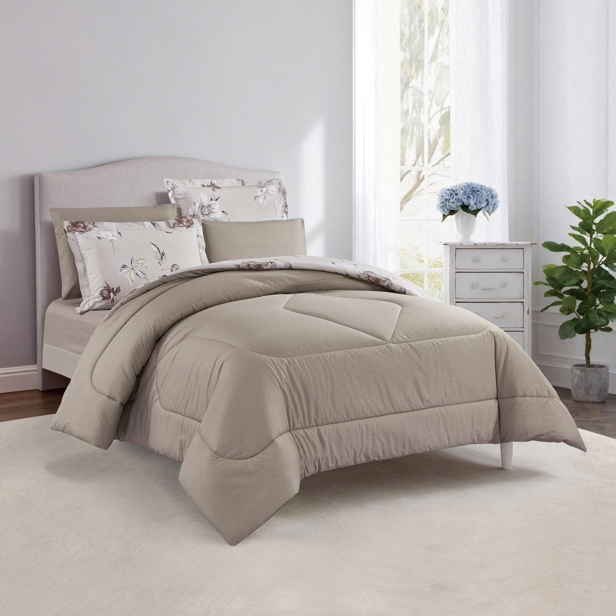 طقم لحاف بطبعات زهور-household-bedding-comfortersandbedspreads-comforters-image-33