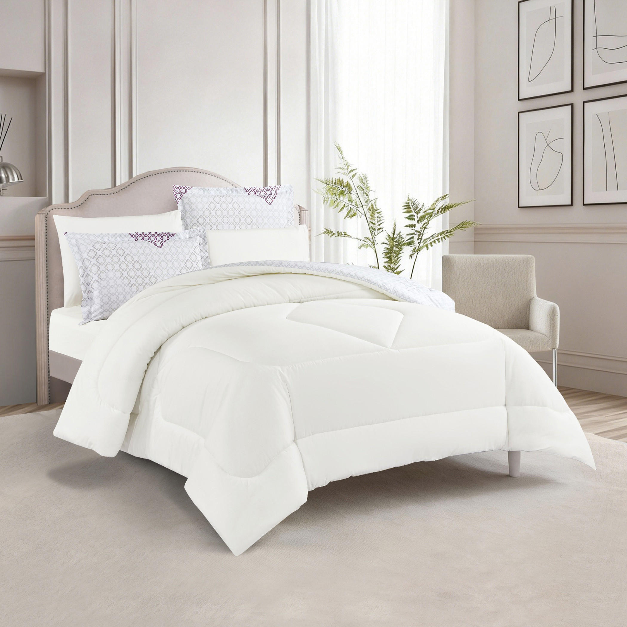 طقم لحاف بطبعات زهور-household-bedding-comfortersandbedspreads-comforters-image-36