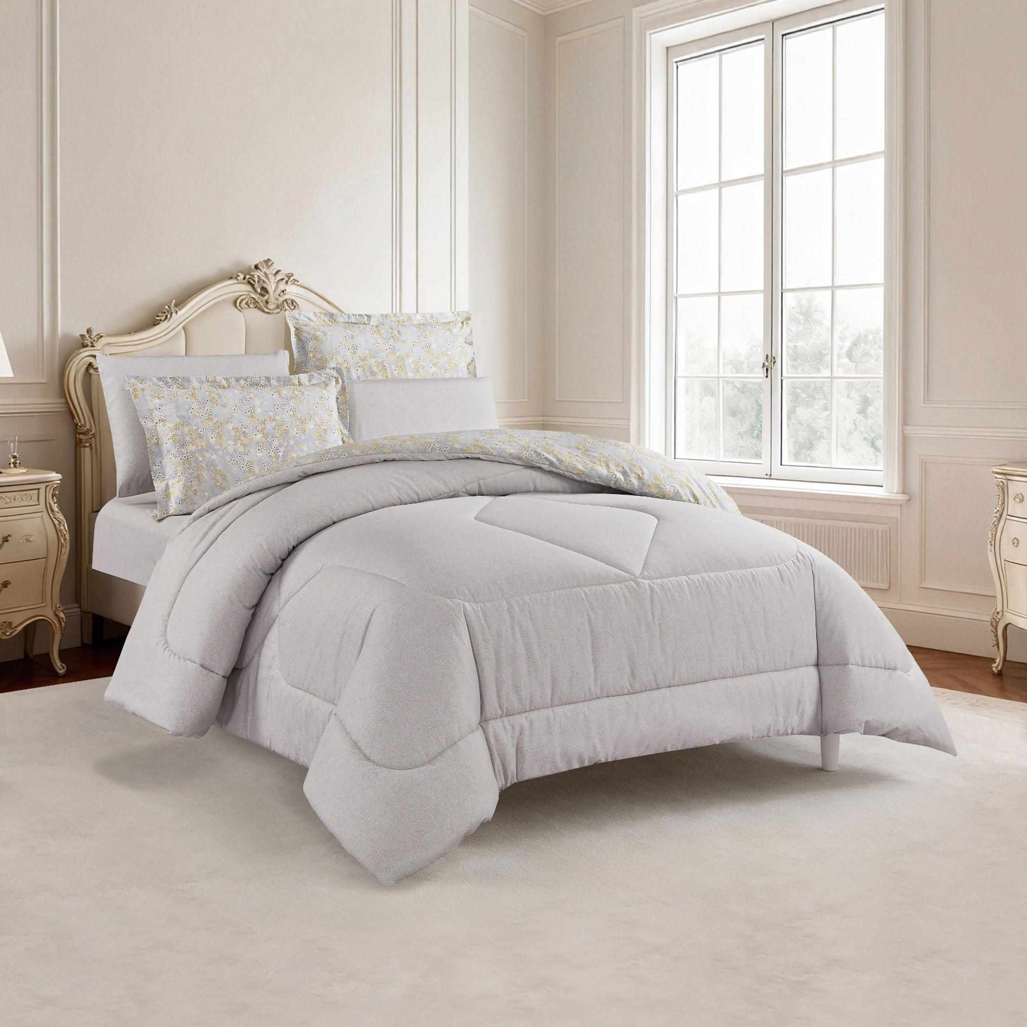Textured Reversible Comforter Set-household-bedding-comfortersandbedspreads-comforters-image-18
