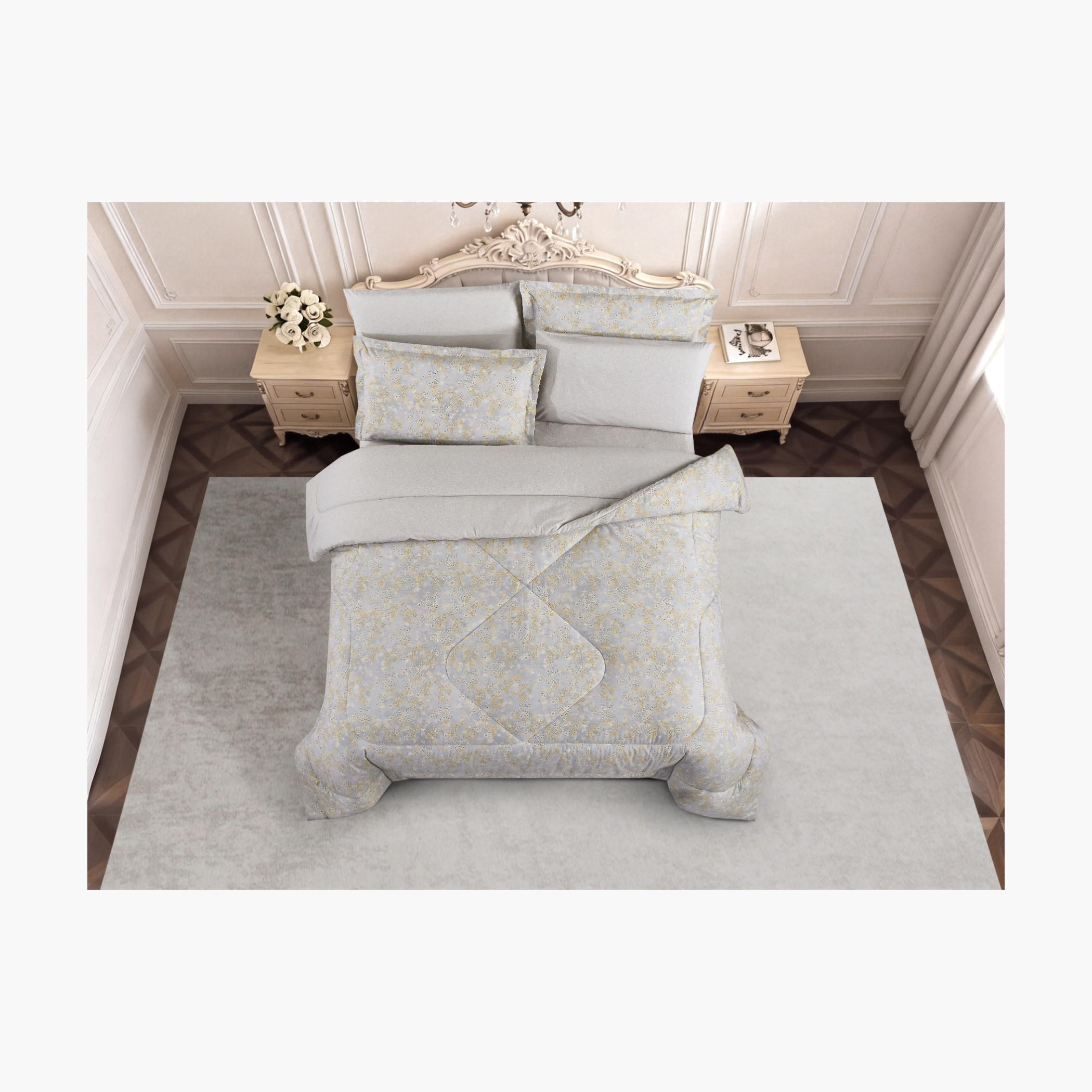Textured Reversible Comforter Set-household-bedding-comfortersandbedspreads-comforters-image-19