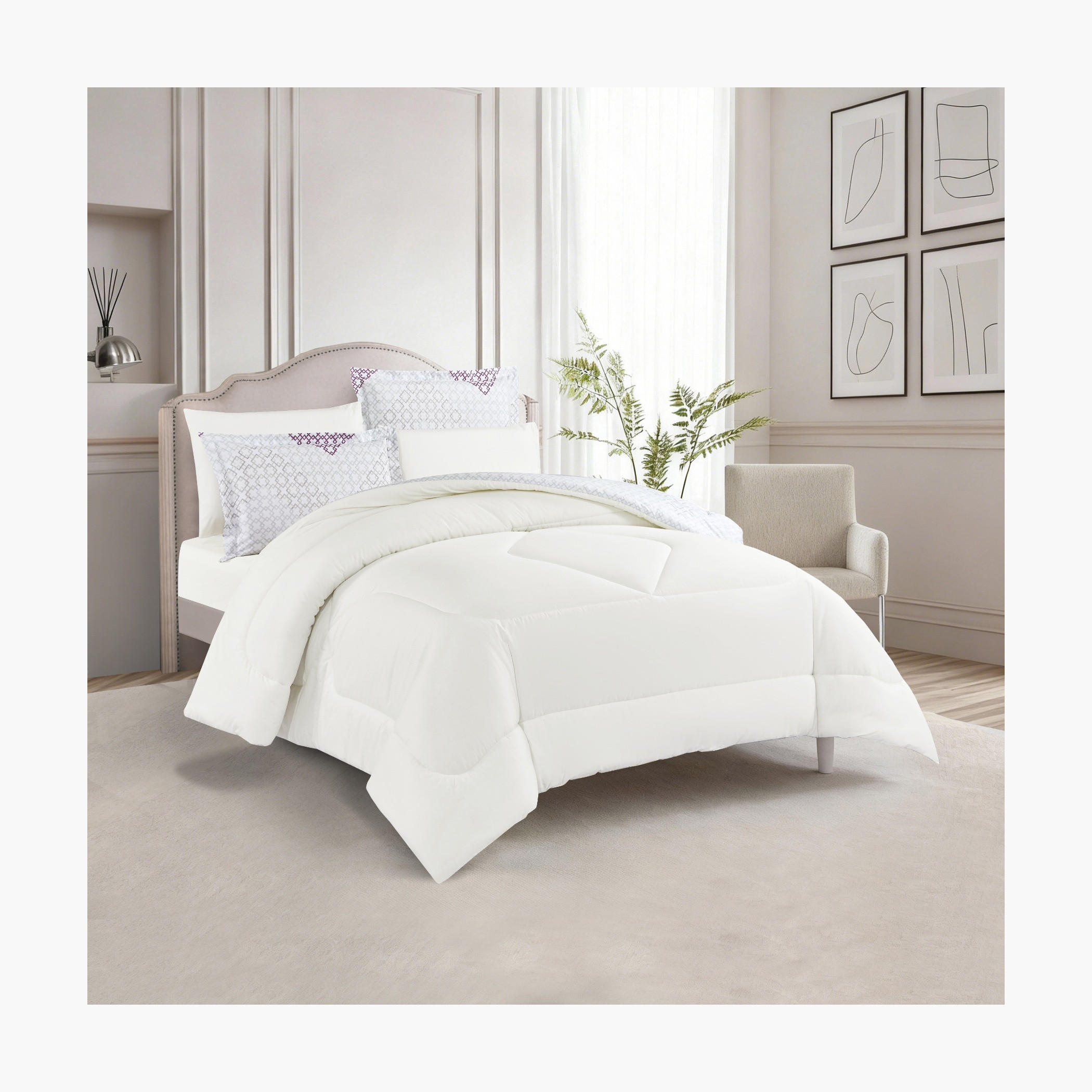 Textured Reversible Comforter Set-household-bedding-comfortersandbedspreads-comforters-image-6