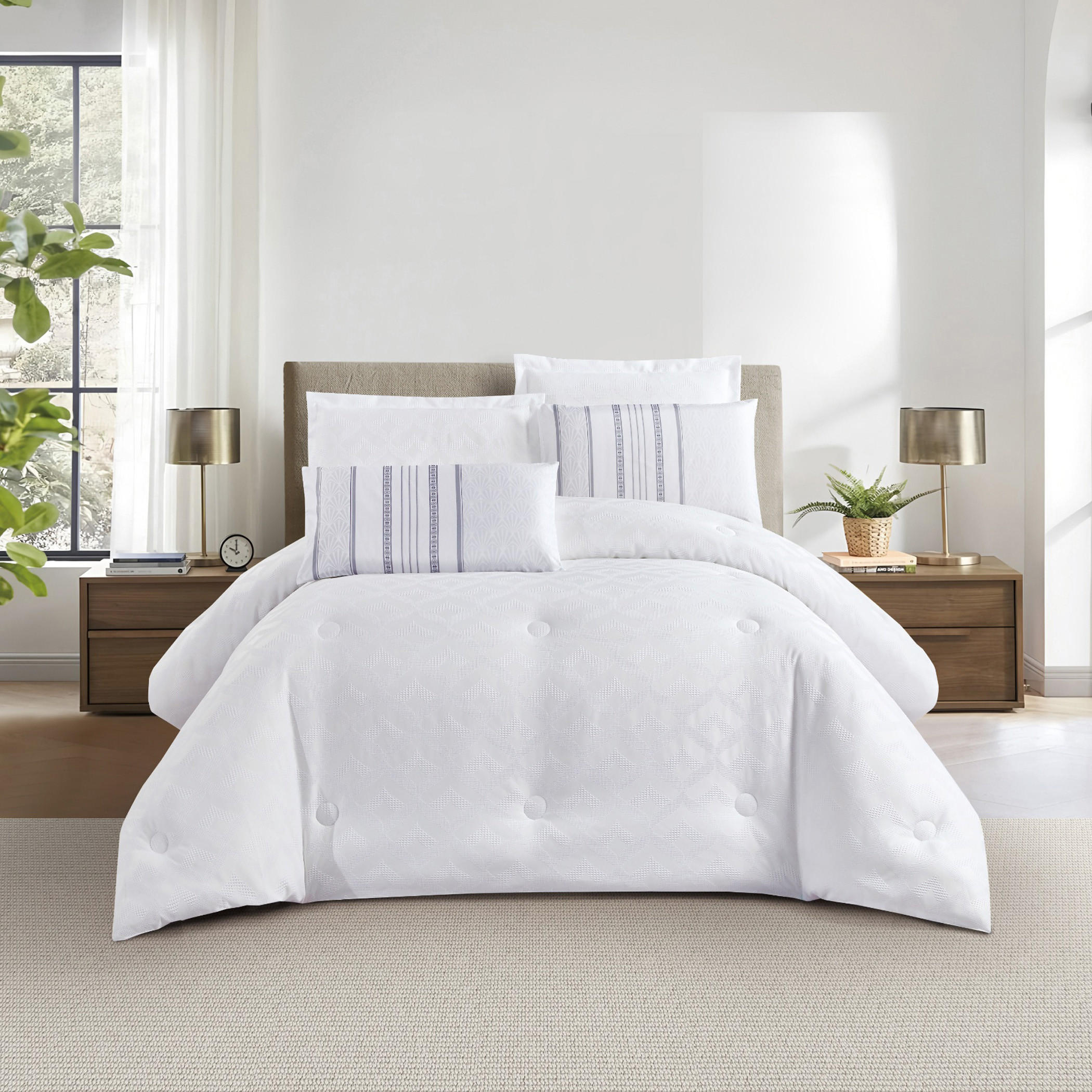 طقم لحاف بتصميم هندسي بارز الملمس-household-bedding-comfortersandbedspreads-comforters-image-5