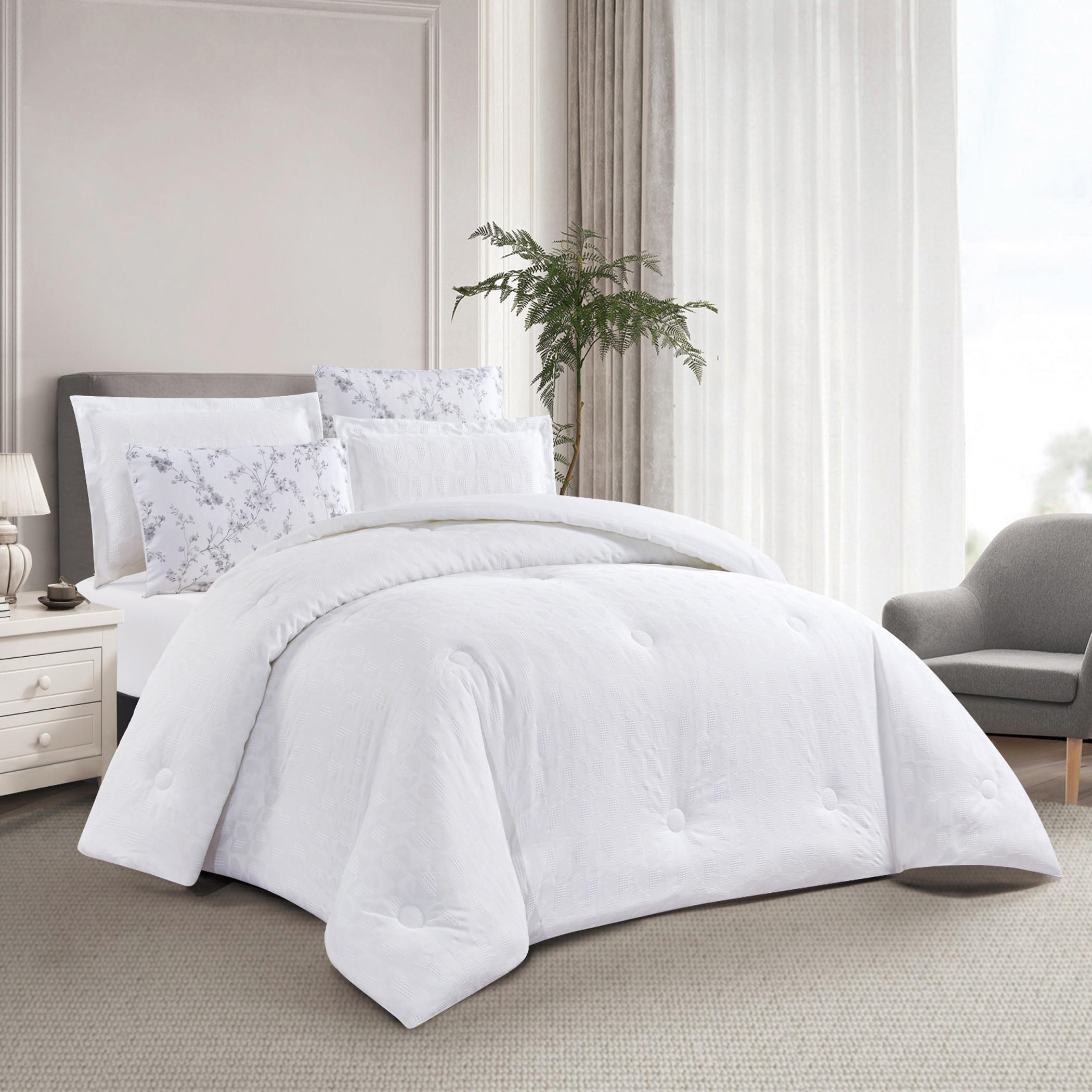 طقم لحاف بتصميم هندسي بارز الملمس-household-bedding-comfortersandbedspreads-comforters-image-16
