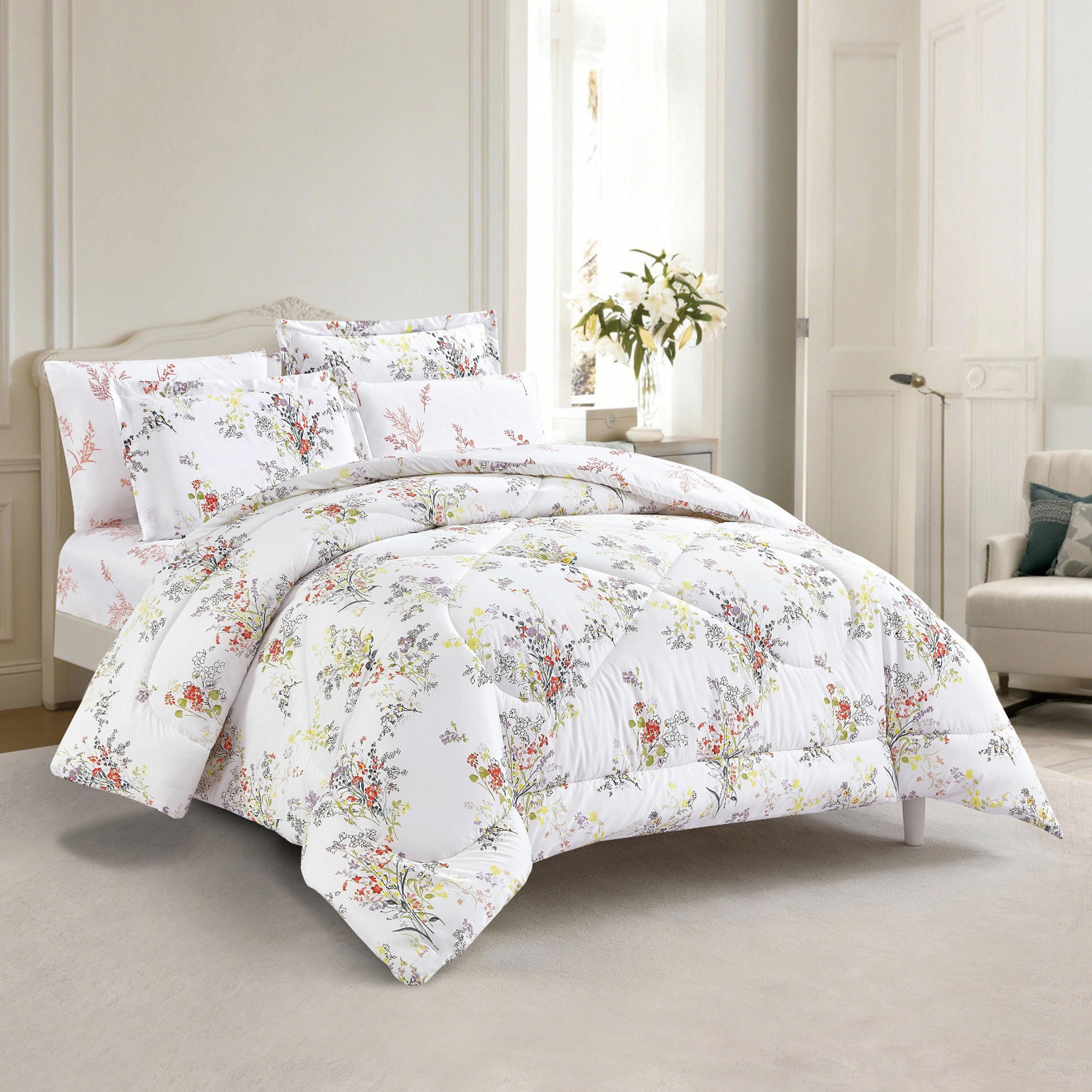 طقم لحاف بطبعة زهور-household-bedding-comfortersandbedspreads-comforters-image-23