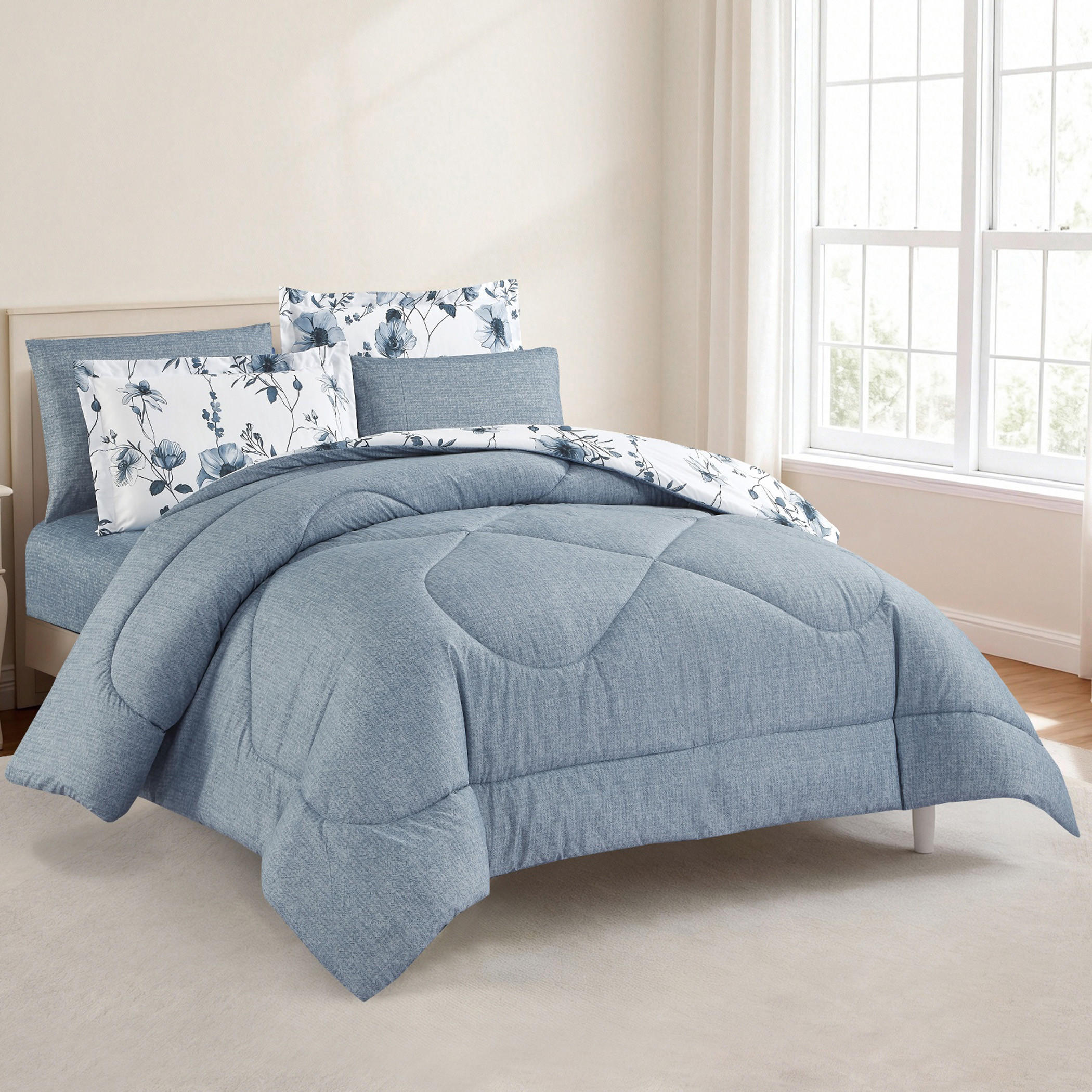 طقم لحاف بطبعة زهور-household-bedding-comfortersandbedspreads-comforters-image-27