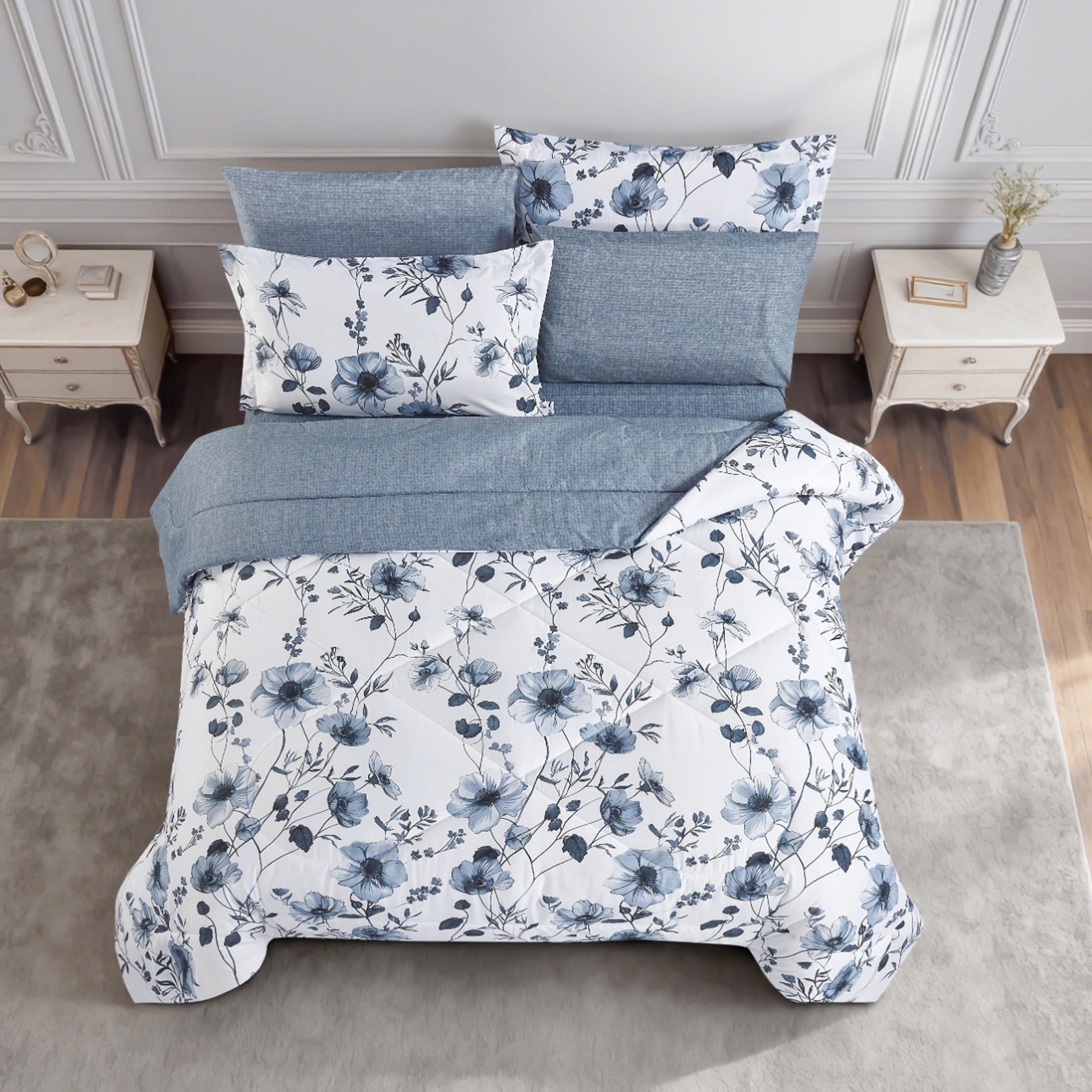 طقم لحاف بطبعة زهور-household-bedding-comfortersandbedspreads-comforters-image-28