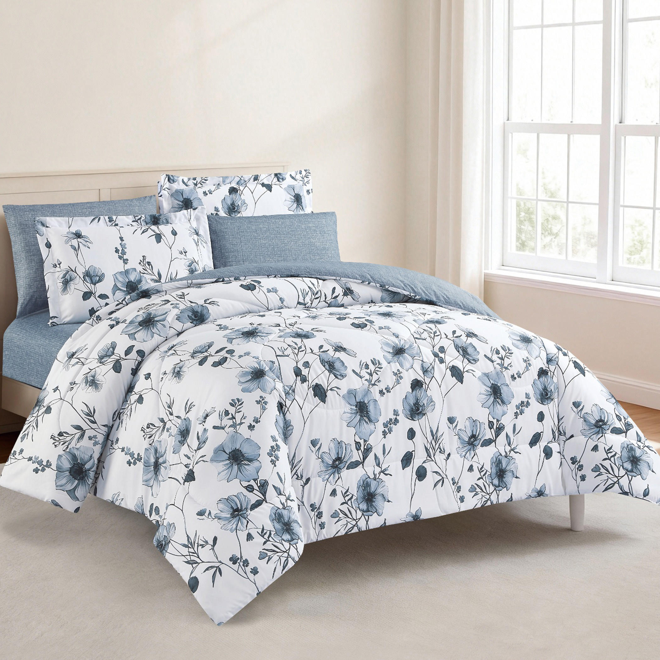 طقم لحاف بطبعة زهور-household-bedding-comfortersandbedspreads-comforters-image-33