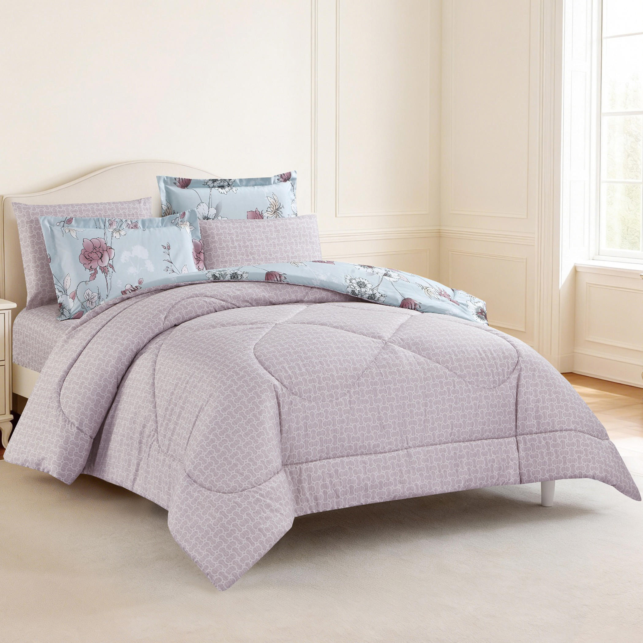 طقم لحاف بطبعة زهور-household-bedding-comfortersandbedspreads-comforters-image-34