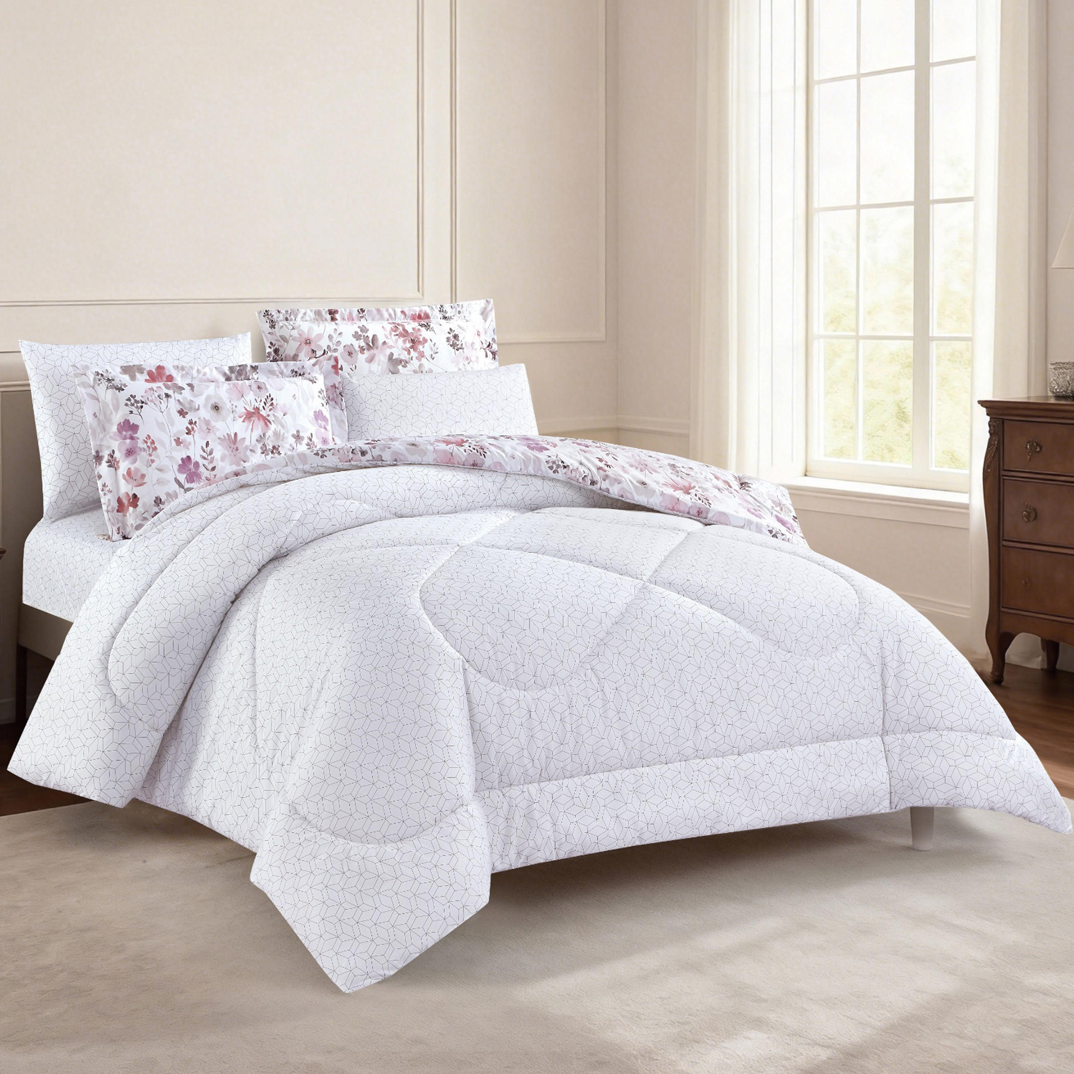 طقم لحاف بطبعة زهور-household-bedding-comfortersandbedspreads-comforters-image-41