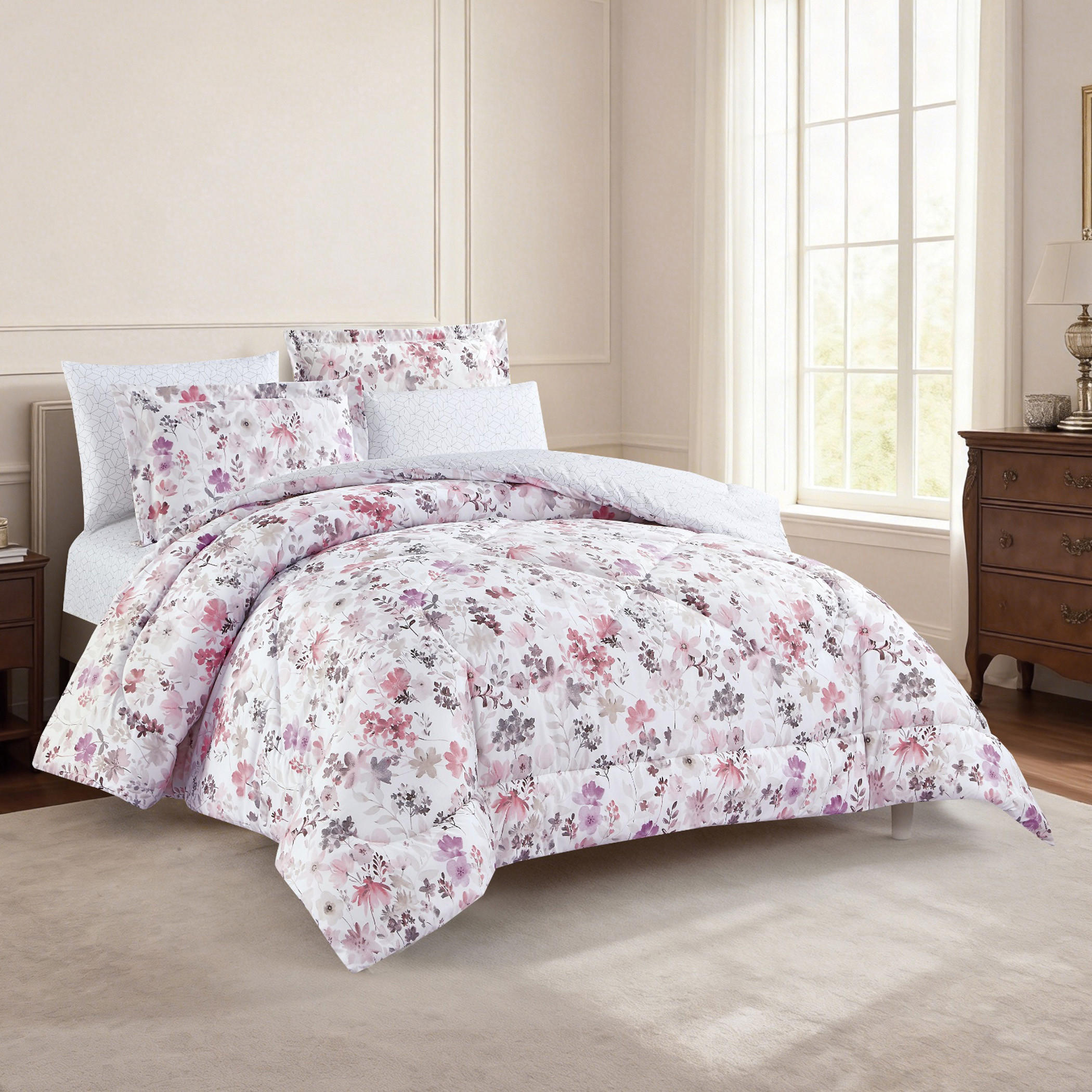 طقم لحاف بطبعة زهور-household-bedding-comfortersandbedspreads-comforters-image-47