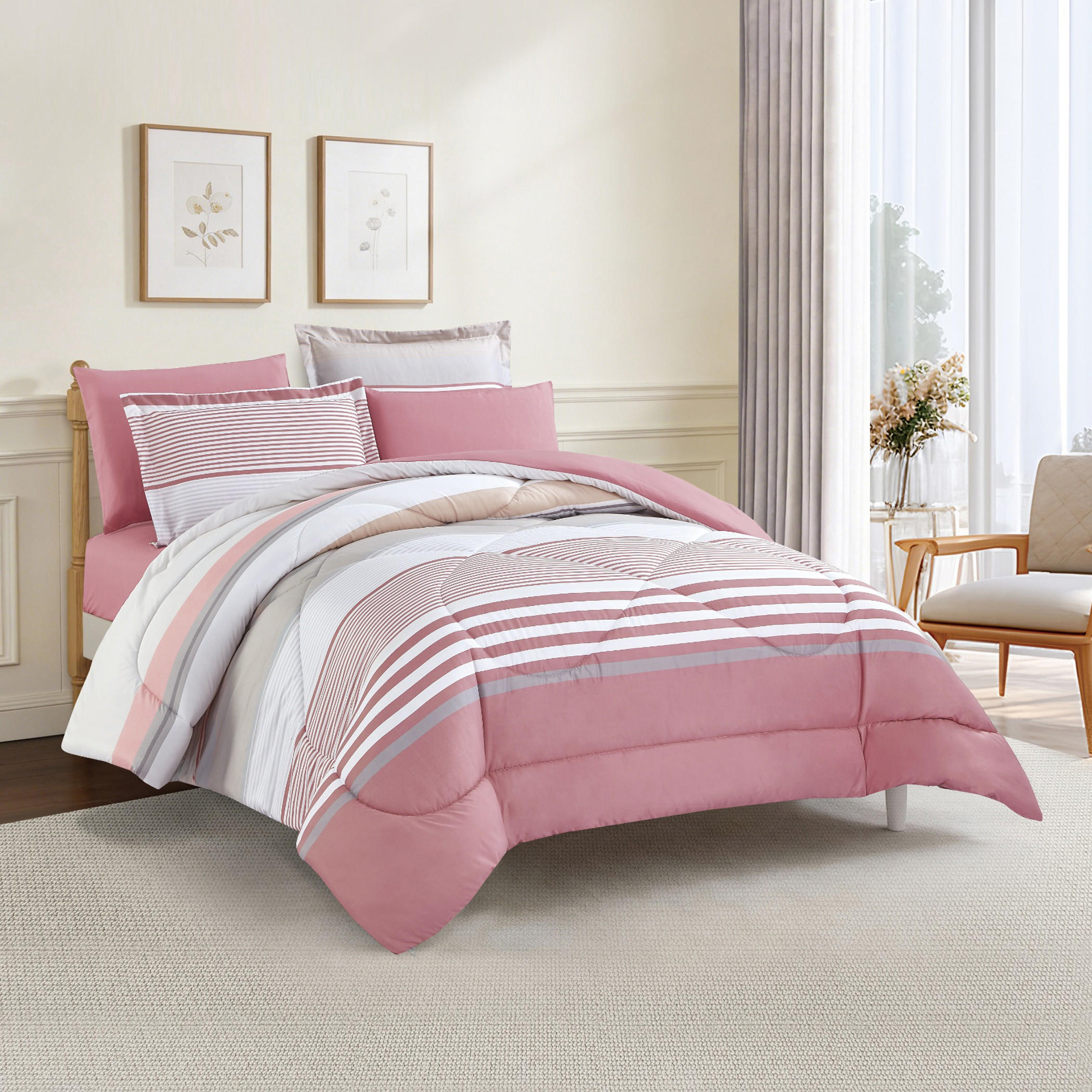 طقم لحاف بطبعة زهور-household-bedding-comfortersandbedspreads-comforters-image-69