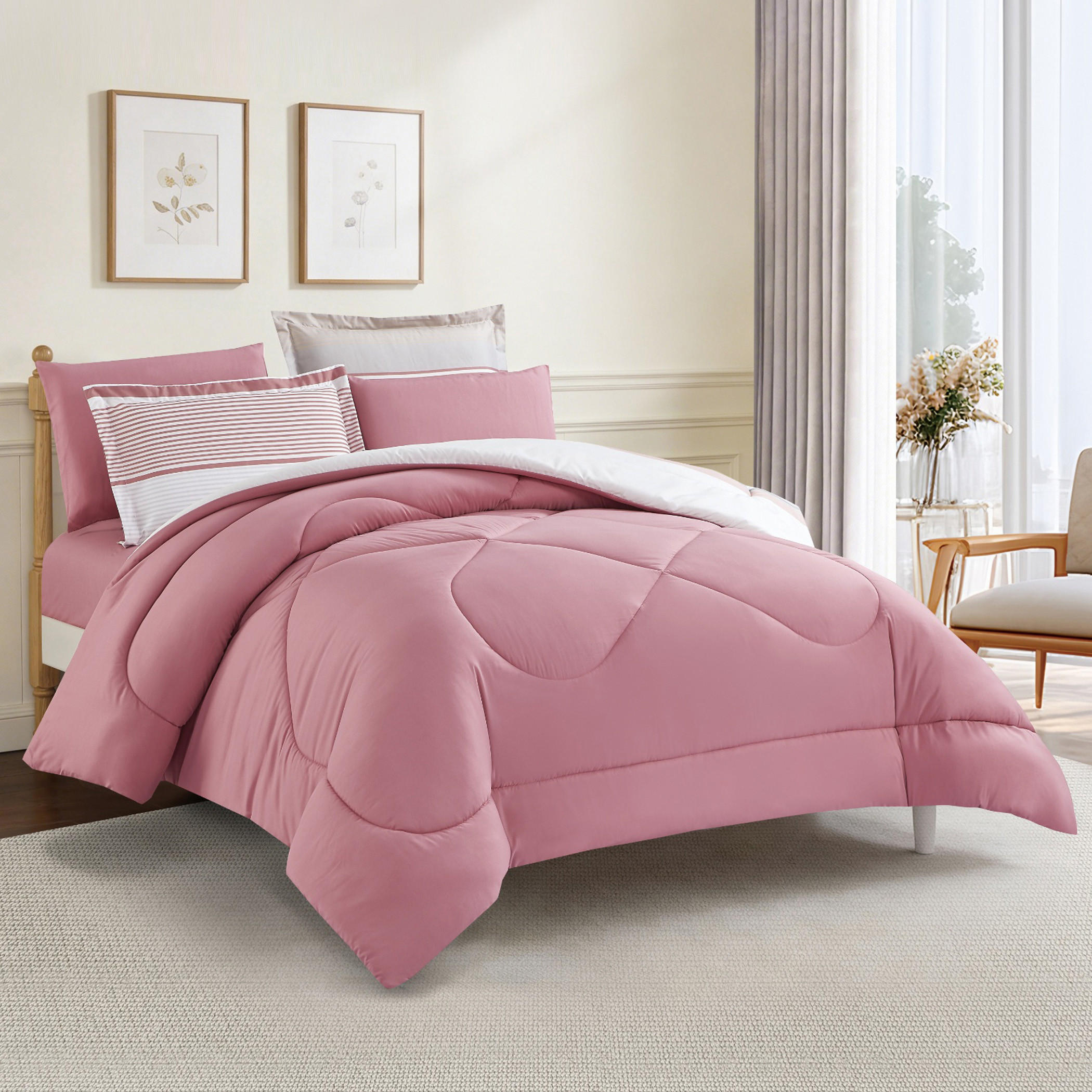 Floral Printed Comforter Set-household-bedding-comfortersandbedspreads-comforters-image-4