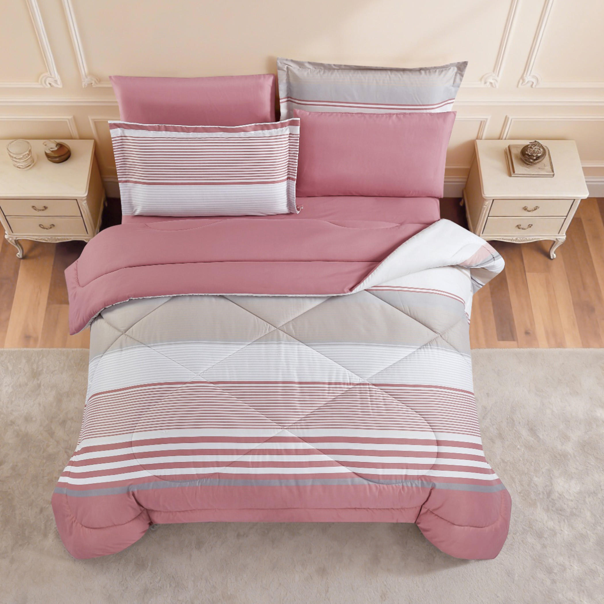 طقم لحاف بطبعة زهور-household-bedding-comfortersandbedspreads-comforters-image-5
