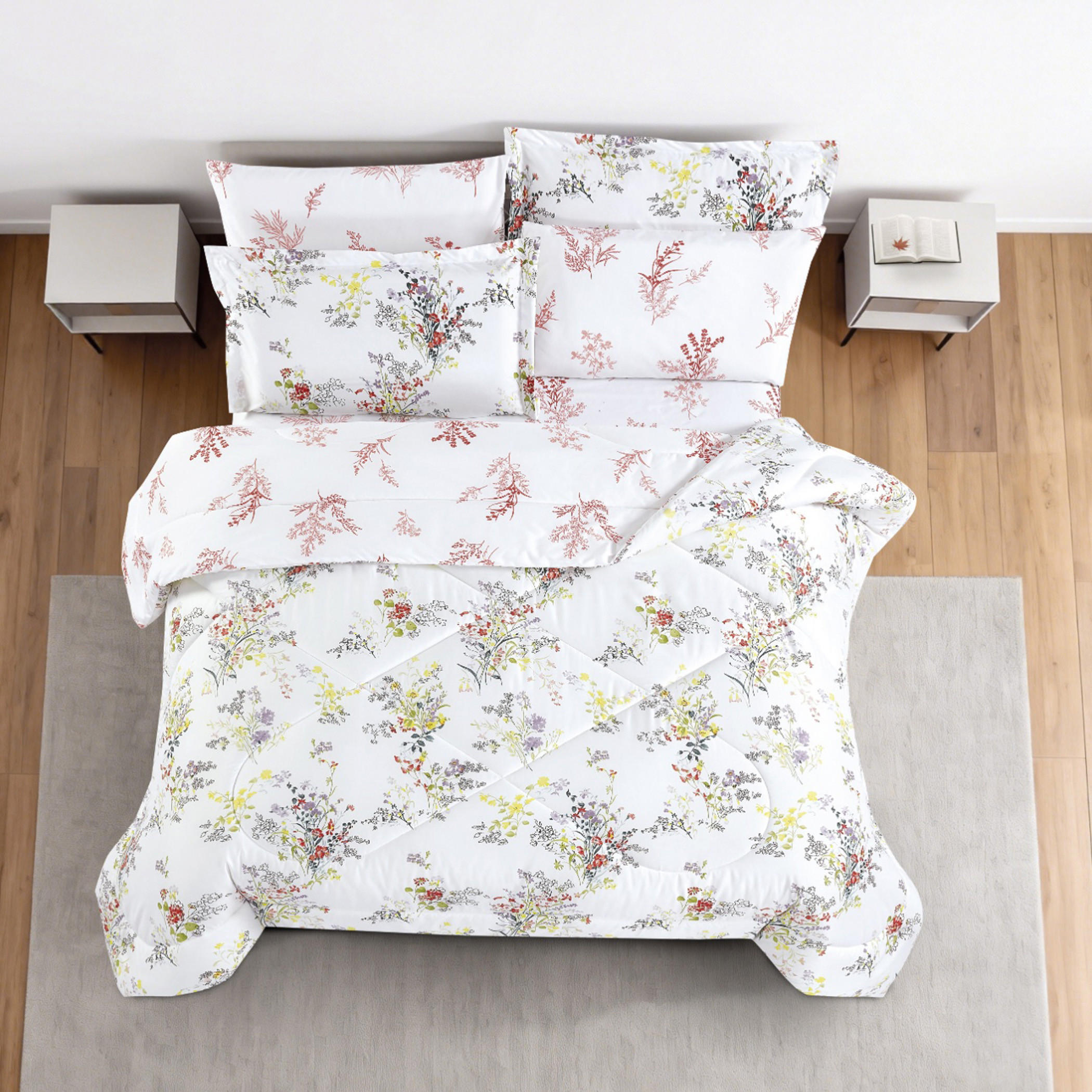 طقم لحاف بطبعة زهور-household-bedding-comfortersandbedspreads-comforters-image-4