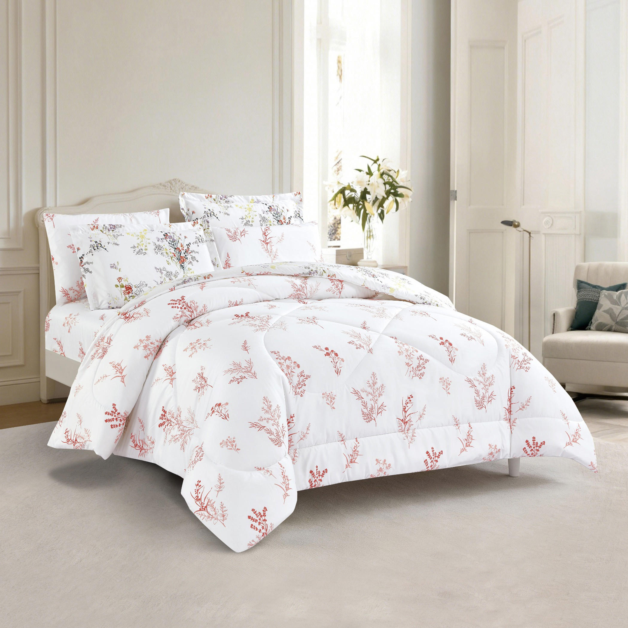 طقم لحاف بطبعة زهور-household-bedding-comfortersandbedspreads-comforters-image-5