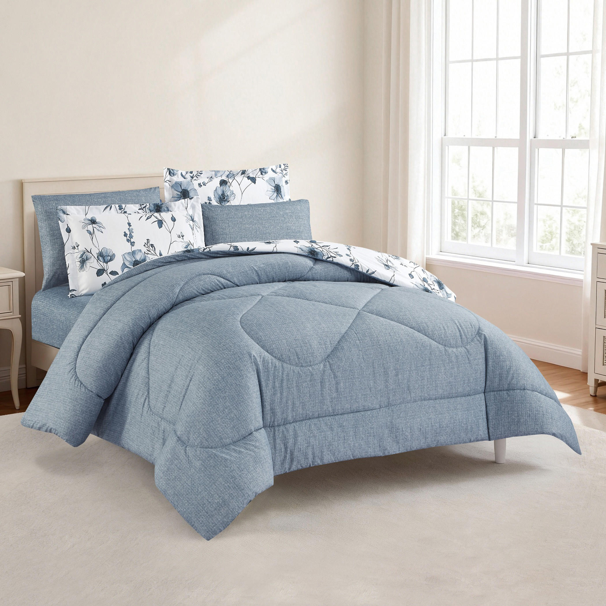 طقم لحاف بطبعة زهور-household-bedding-comfortersandbedspreads-comforters-image-8