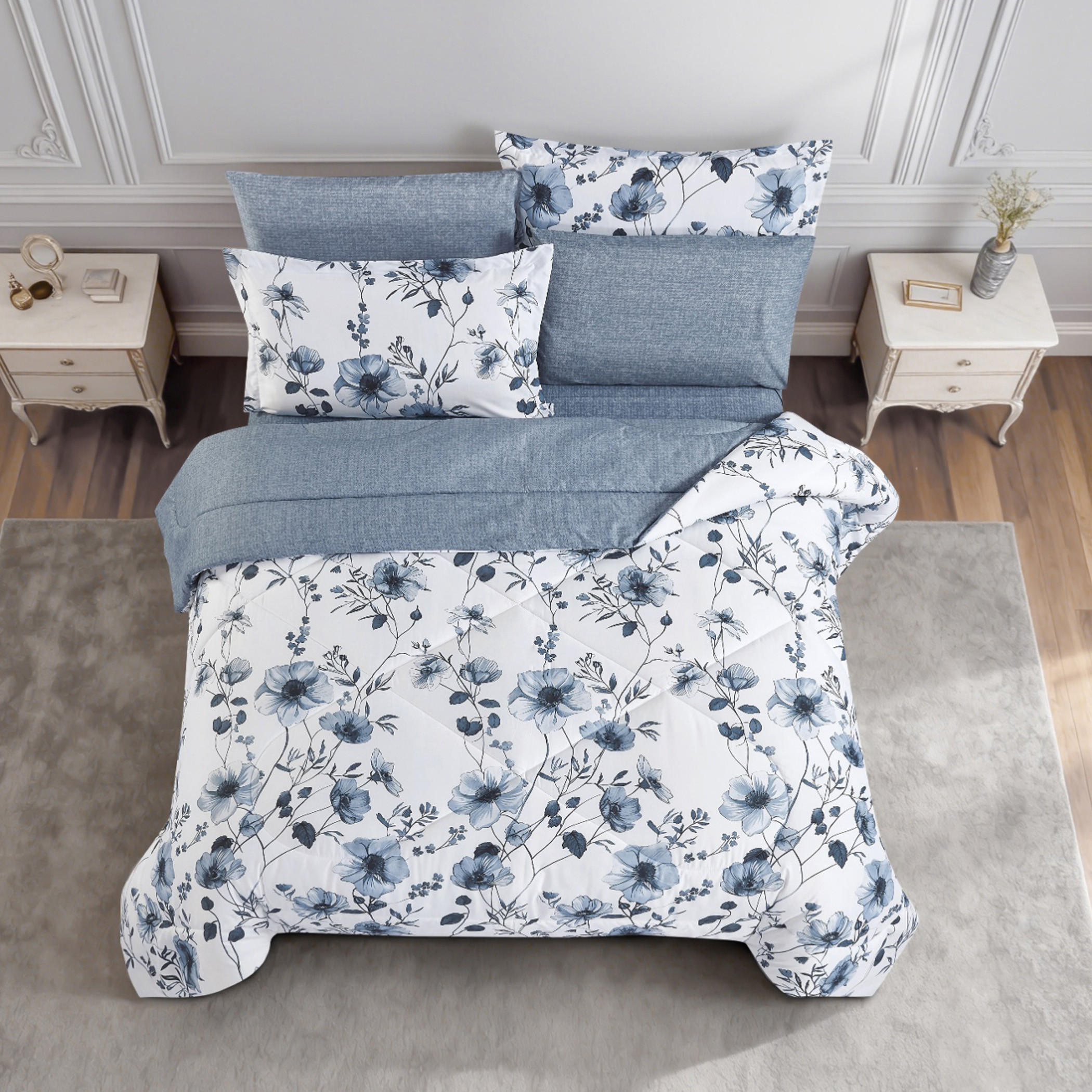 Floral Printed Comforter Set-household-bedding-comfortersandbedspreads-comforters-image-2