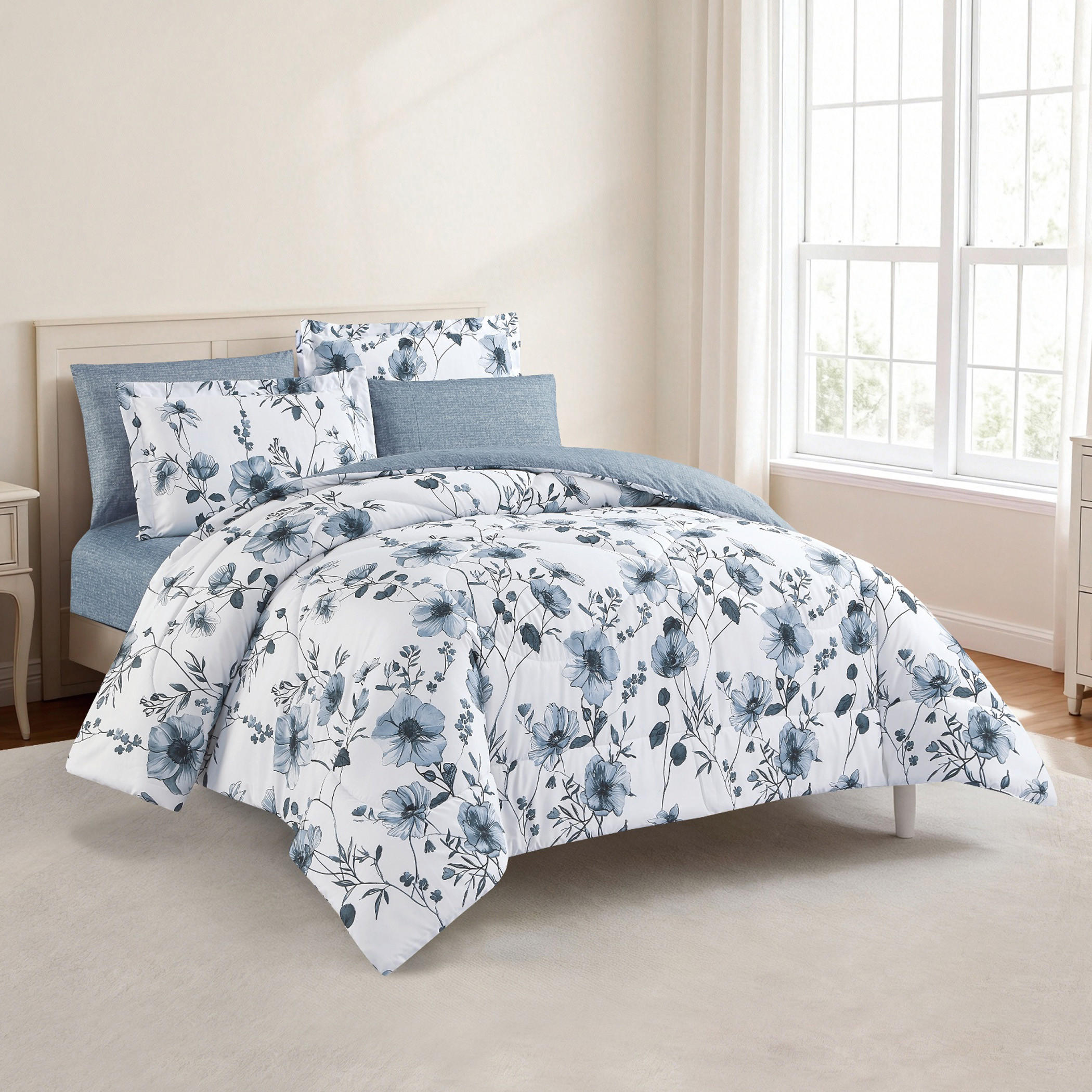 طقم لحاف بطبعة زهور-household-bedding-comfortersandbedspreads-comforters-image-14