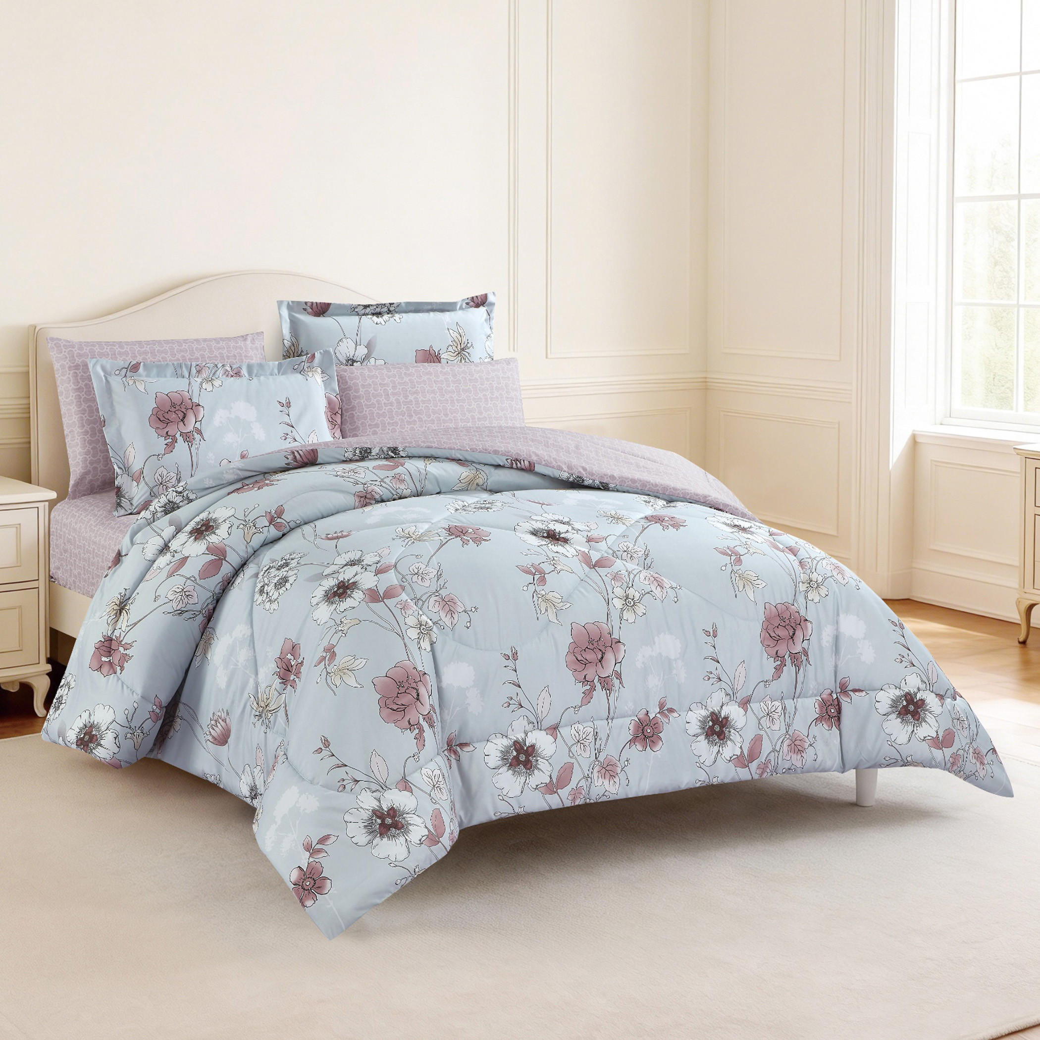 طقم لحاف بطبعة زهور-household-bedding-comfortersandbedspreads-comforters-image-22
