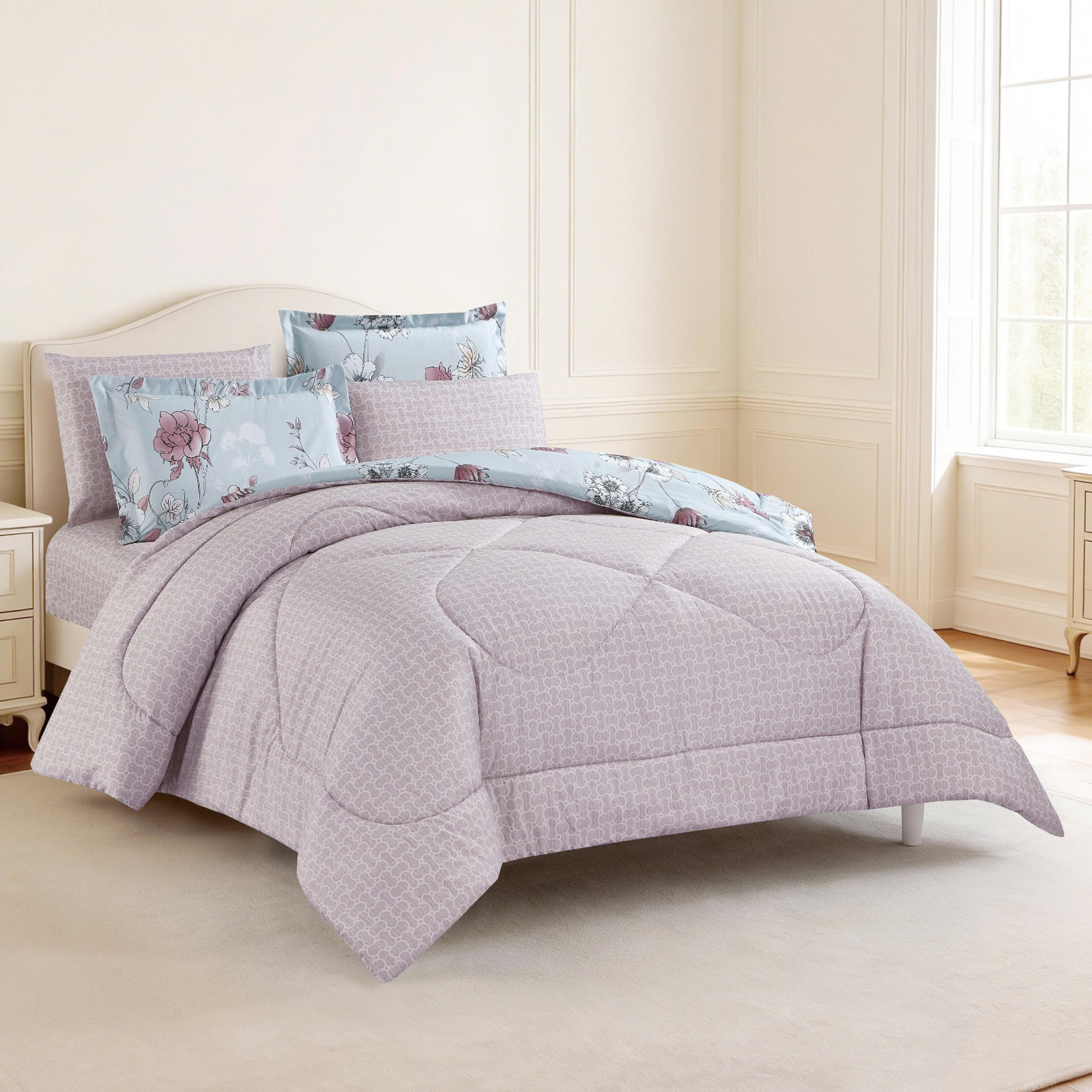 طقم لحاف بطبعة زهور-household-bedding-comfortersandbedspreads-comforters-image-27