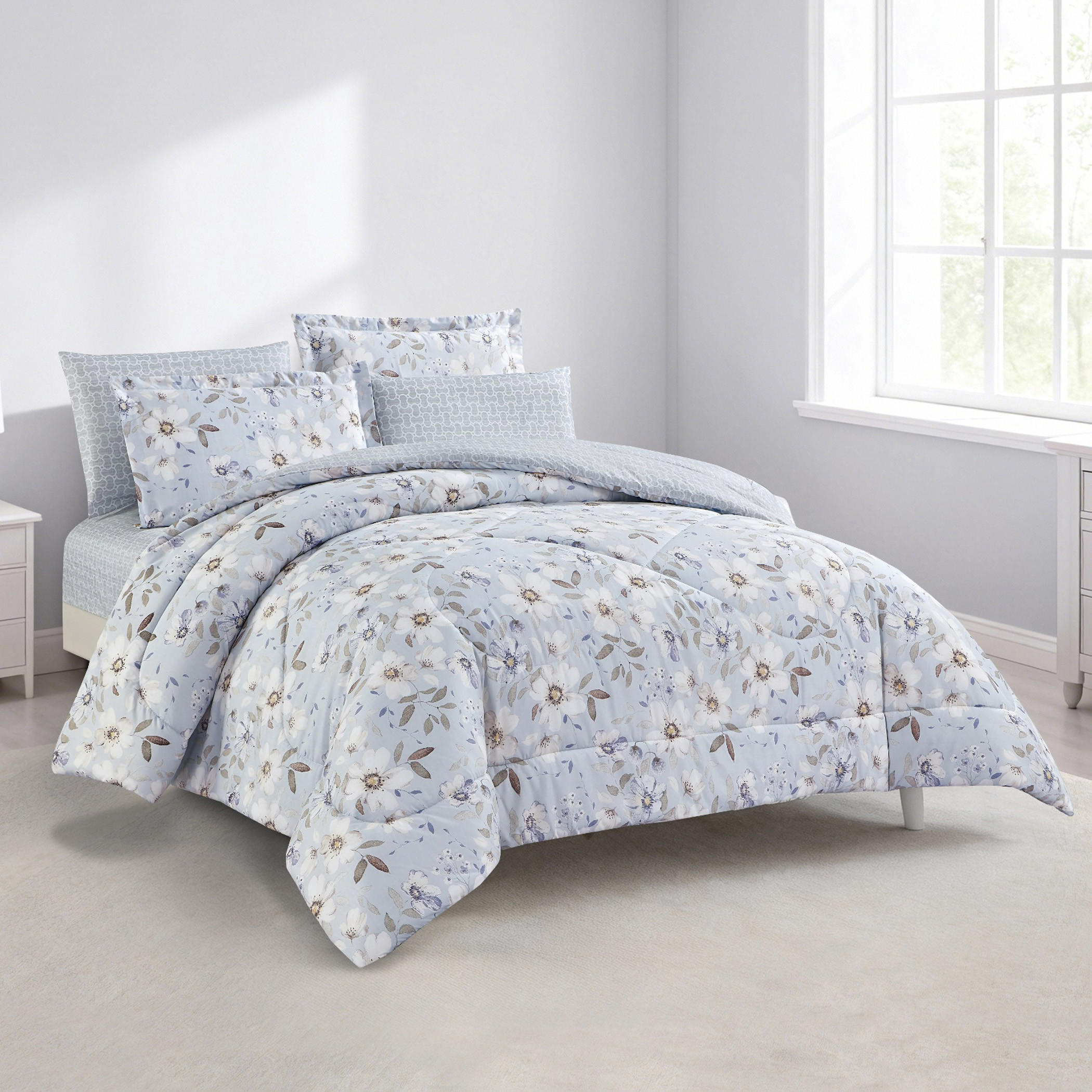 طقم لحاف بطبعة زهور-household-bedding-comfortersandbedspreads-comforters-image-29