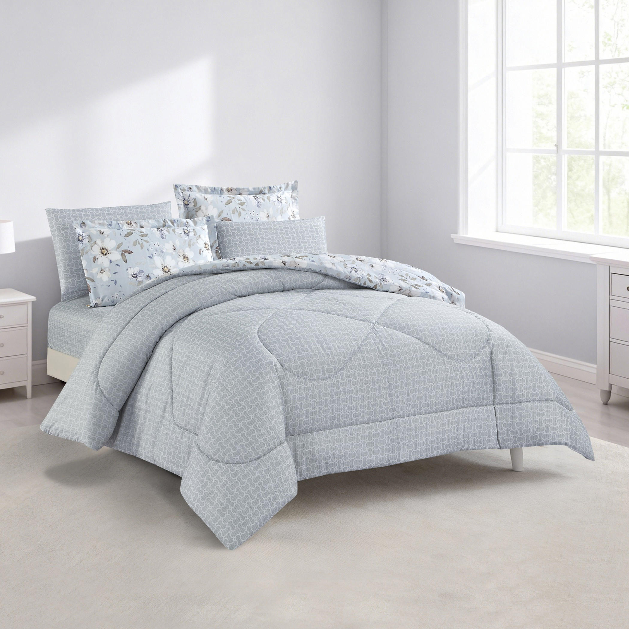 طقم لحاف بطبعة زهور-household-bedding-comfortersandbedspreads-comforters-image-33