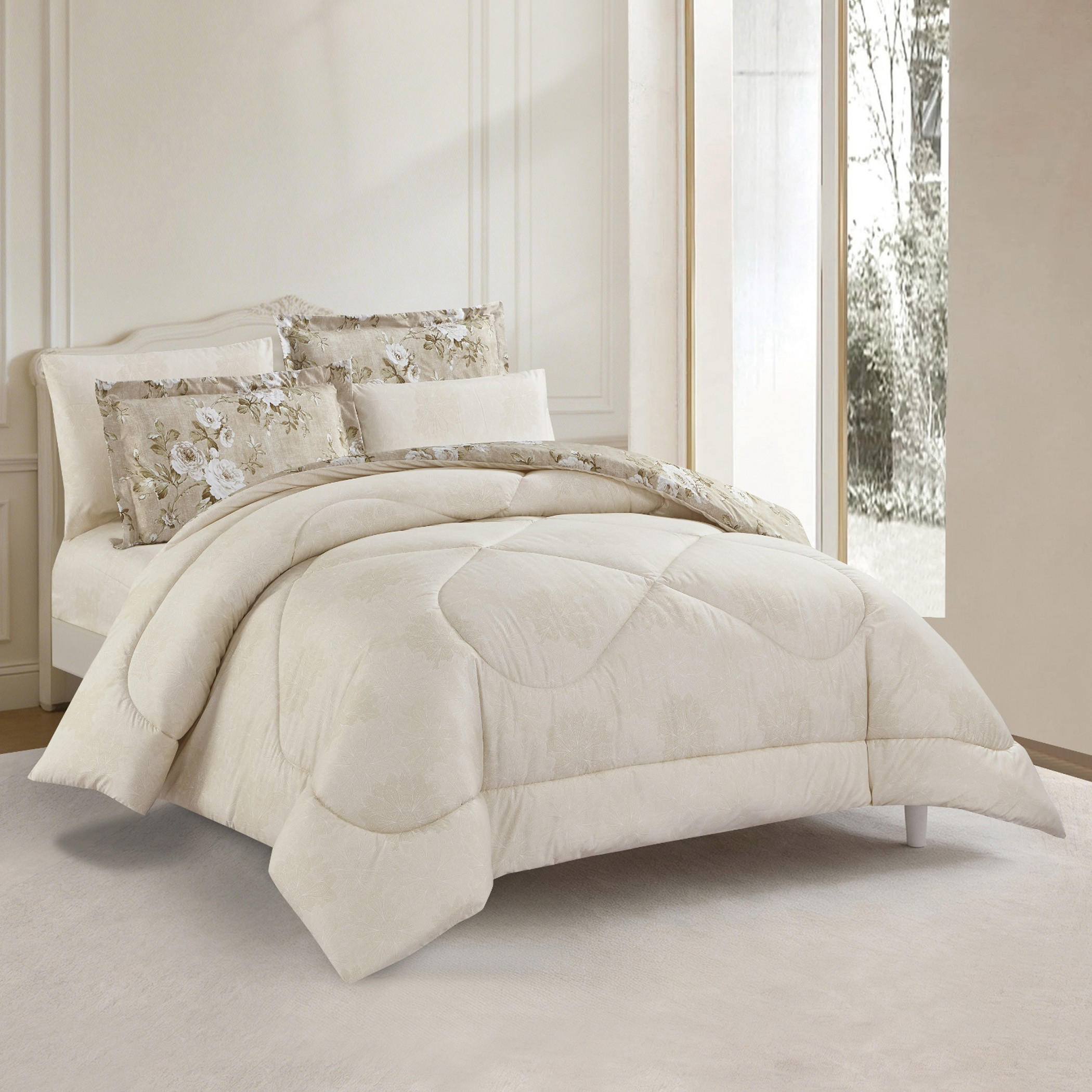 طقم لحاف بطبعة زهور-household-bedding-comfortersandbedspreads-comforters-image-46