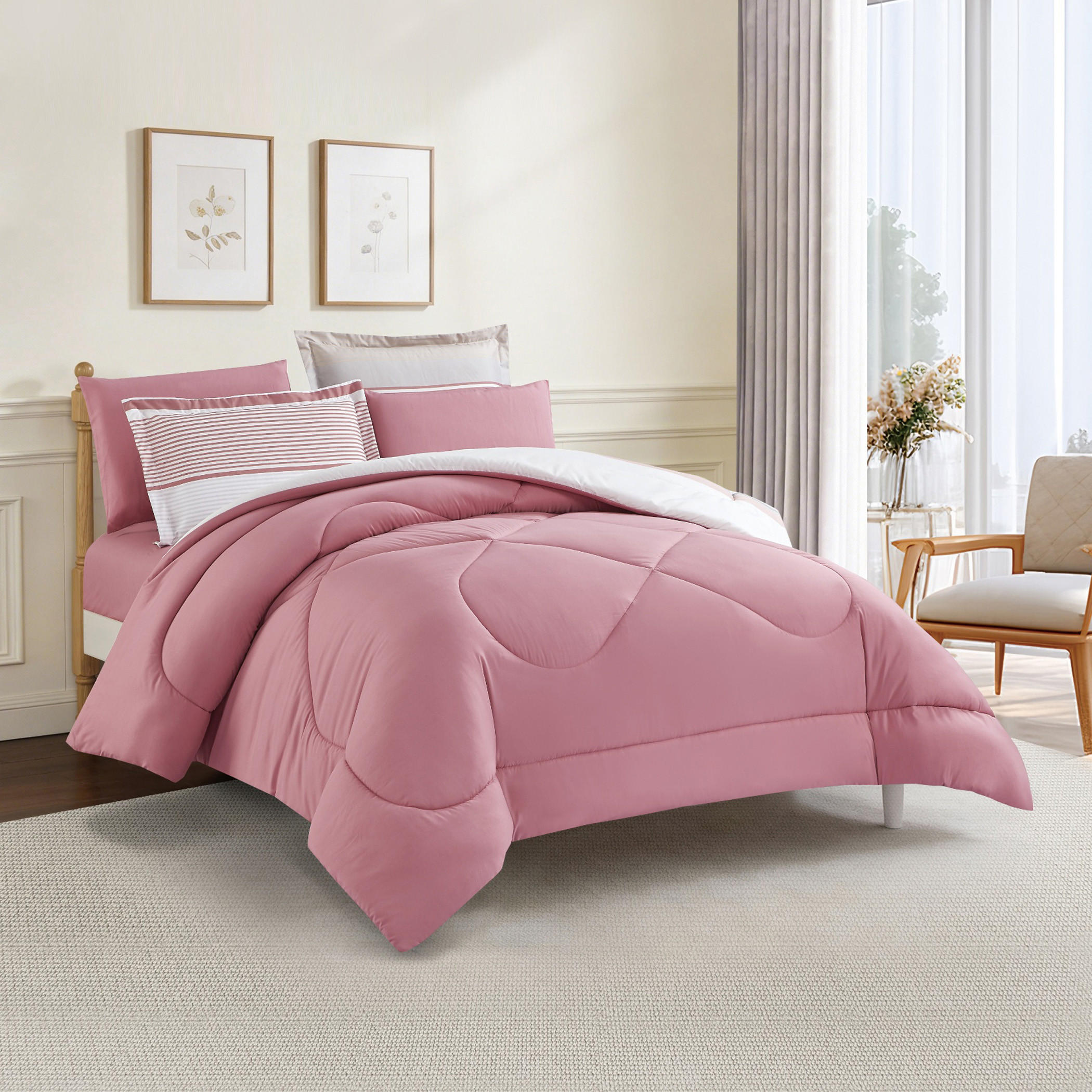 طقم لحاف بطبعة زهور-household-bedding-comfortersandbedspreads-comforters-image-59
