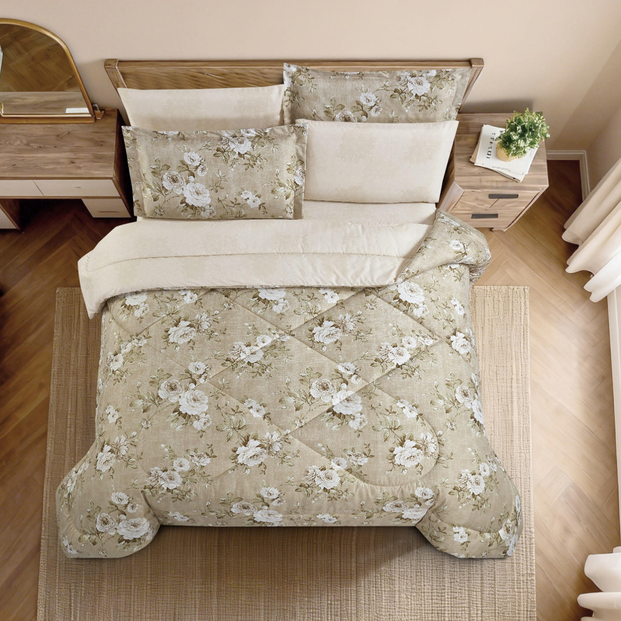 طقم لحاف بطبعة زهور-household-bedding-comfortersandbedspreads-comforters-image-68