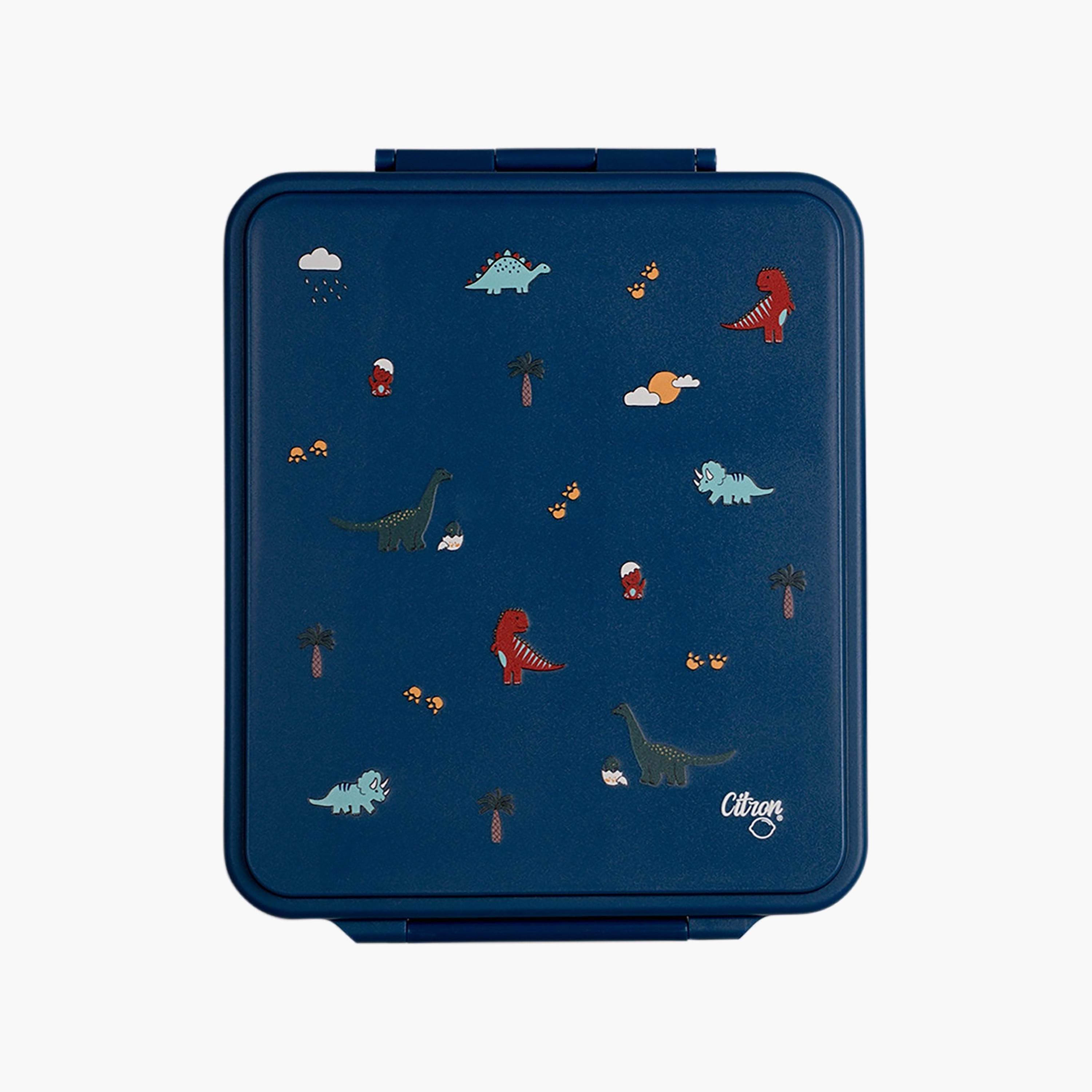 Citron-Lunch Box Dino 1900Ml With Food Jar 4 Cmprt-school-lunchessentials-lunchboxes-image-1