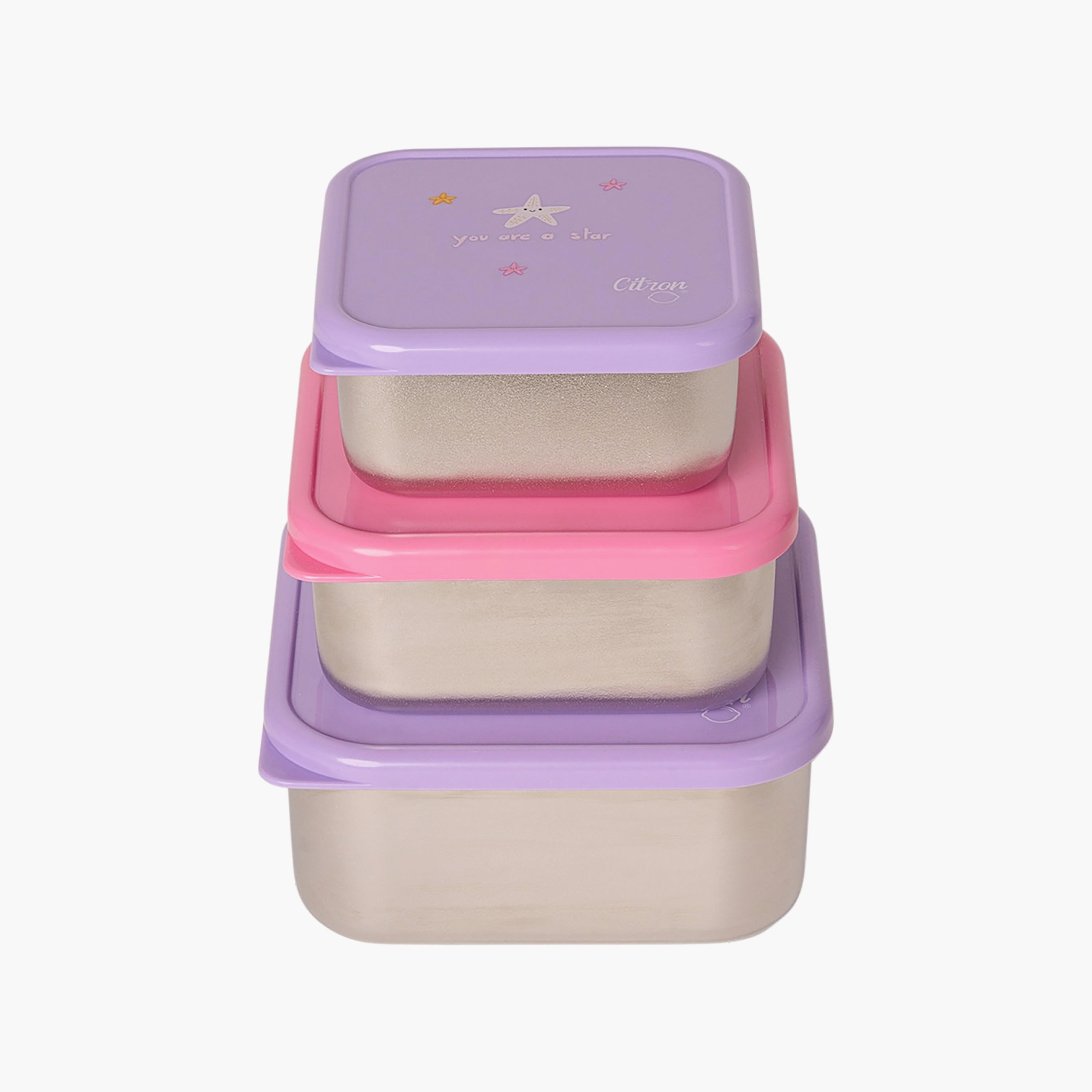 Citron-Lunch Box Set Of 3 1200Ml Mermaid-school-lunchessentials-lunchboxes-image-1