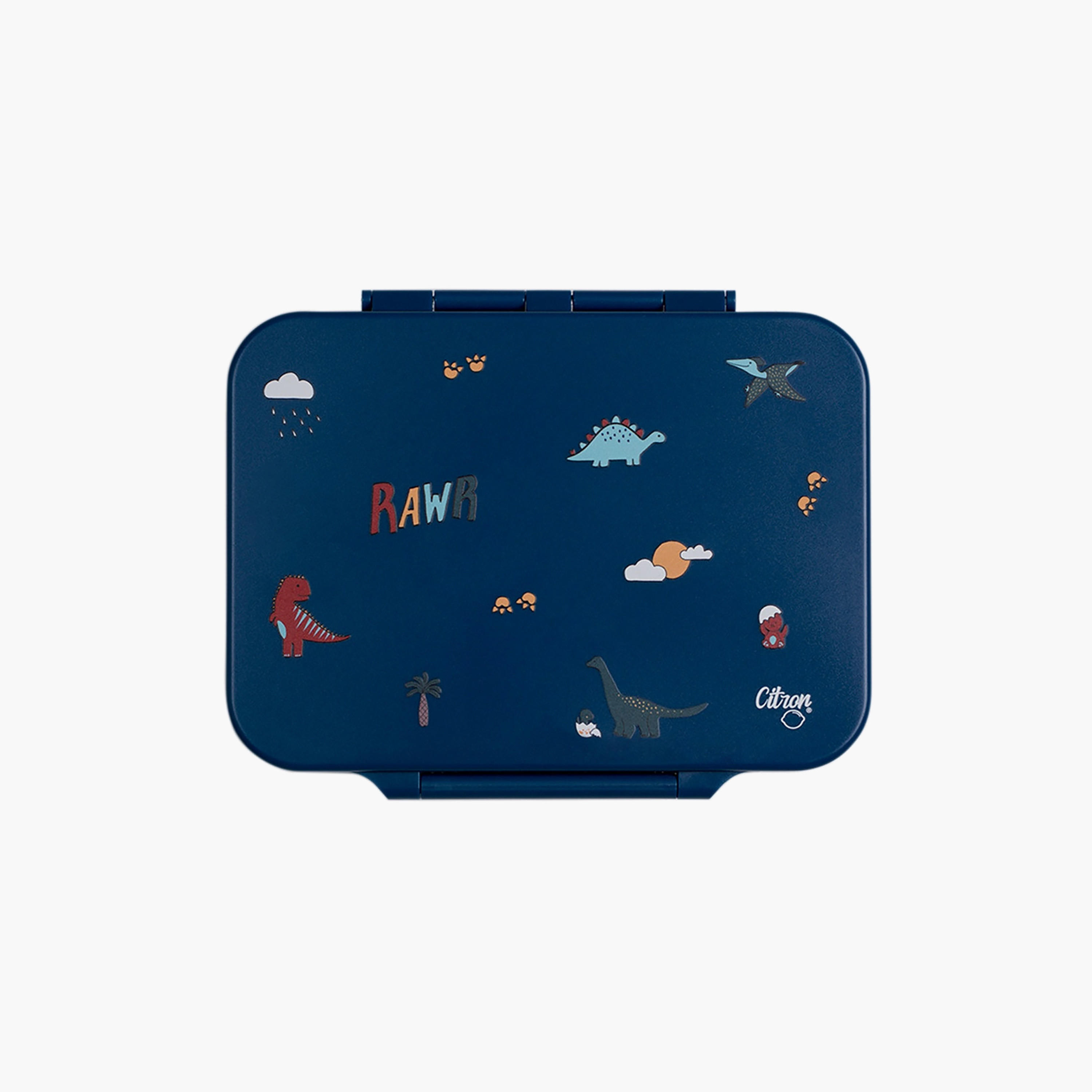 Citron-Lunch Box Dino 700Ml 4 Cmprt-school-lunchessentials-lunchboxes-image-1