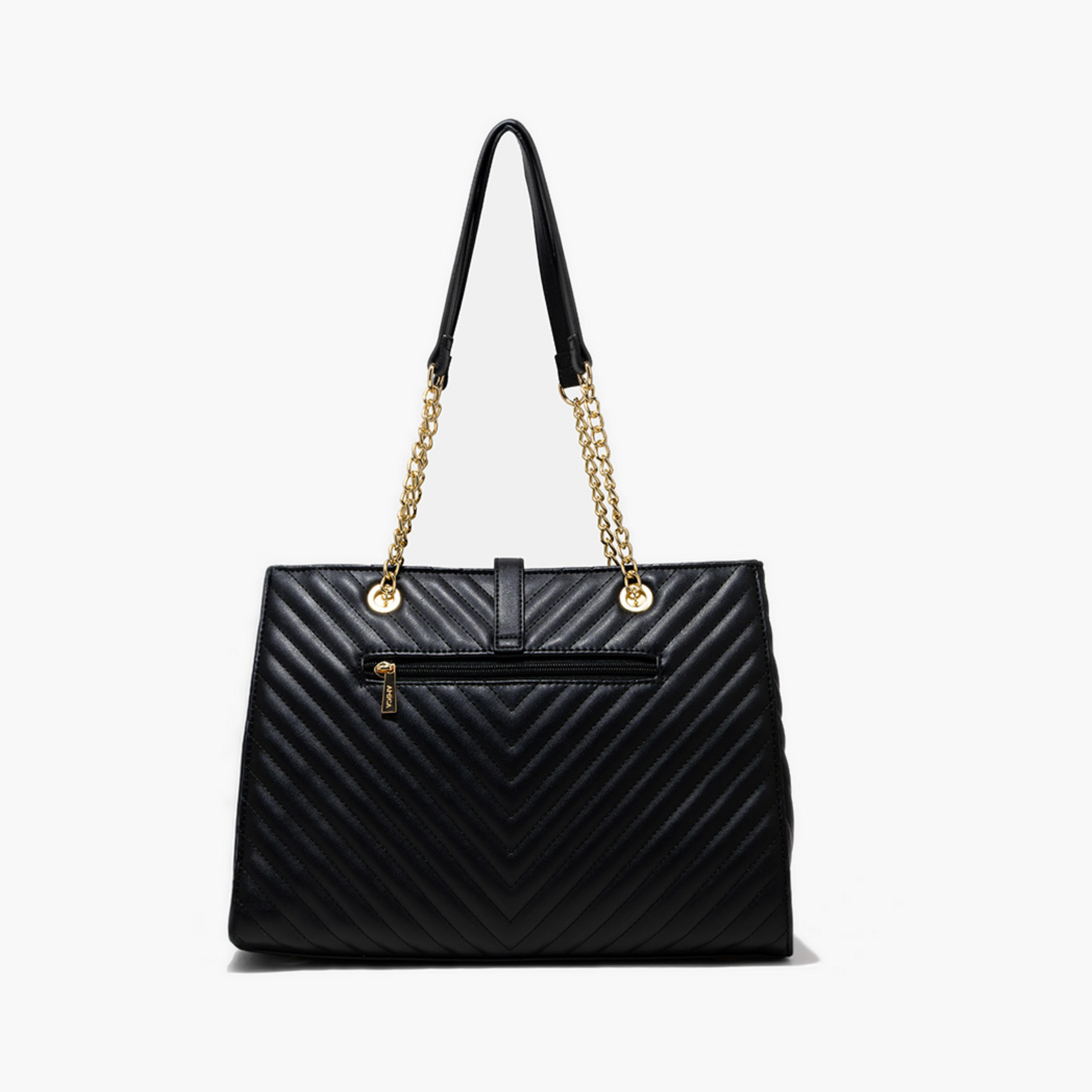 AMICA Quilted Tote Bag Chain Strap-women-bagsandwallets-handbags-image-6