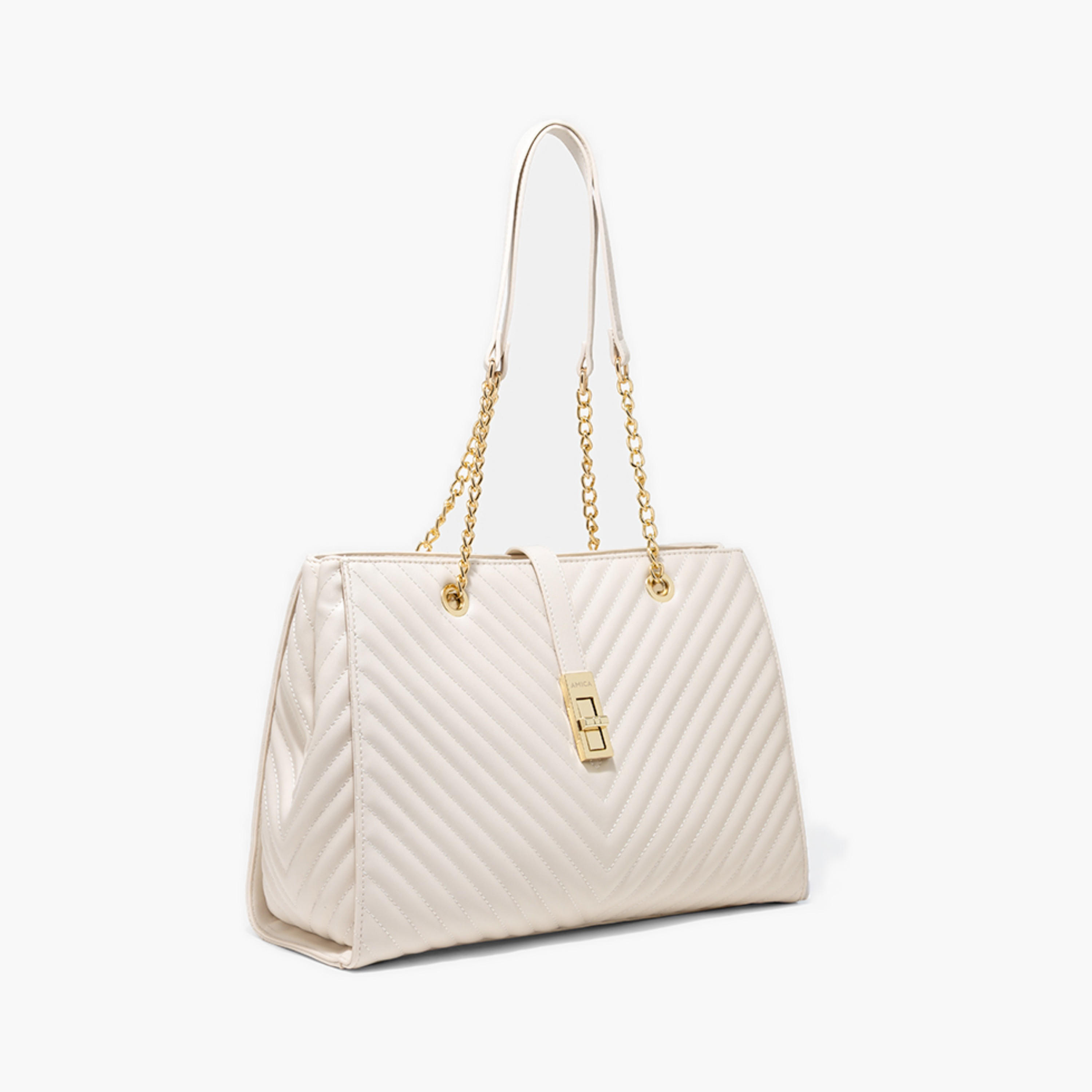 AMICA Quilted Tote Bag Chain Strap-women-bagsandwallets-handbags-image-11