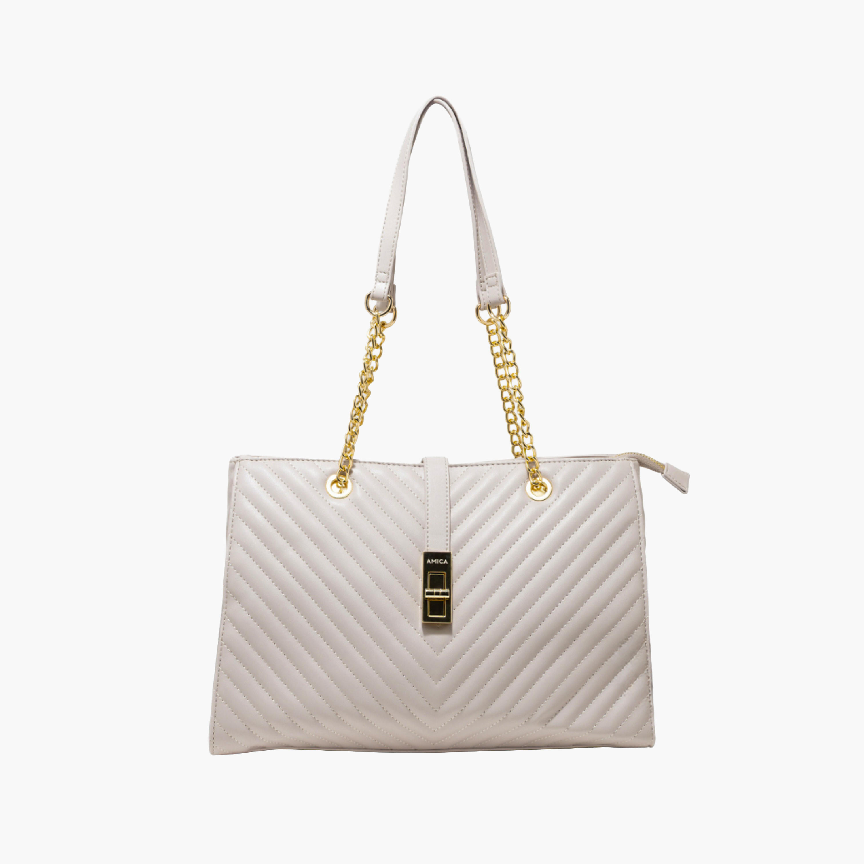 AMICA Quilted Tote Bag Chain Strap-women-bagsandwallets-handbags-image-13